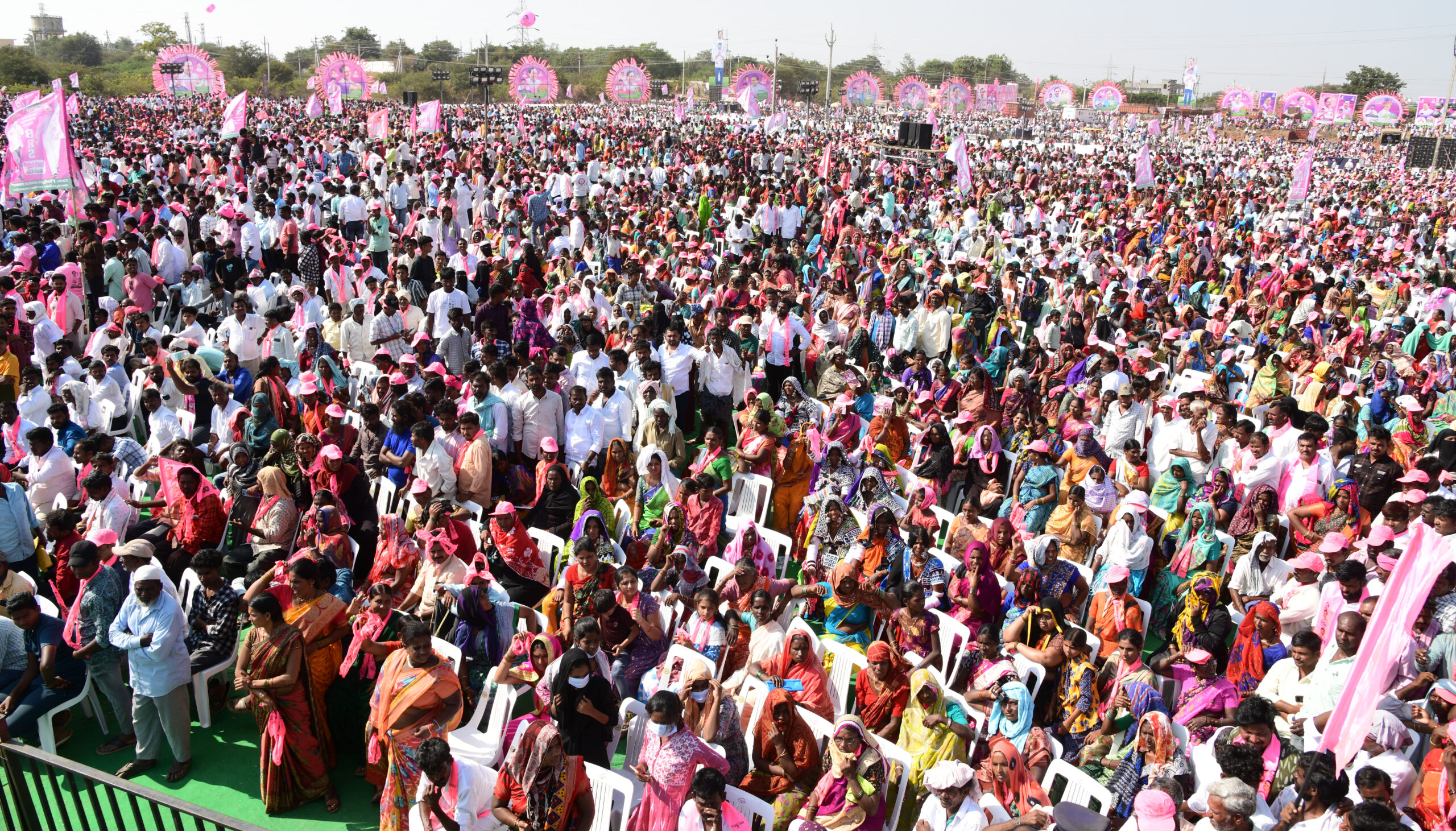Brs Party President Kcr Participating In Praja Ashirvada Sabha At Acchampeta