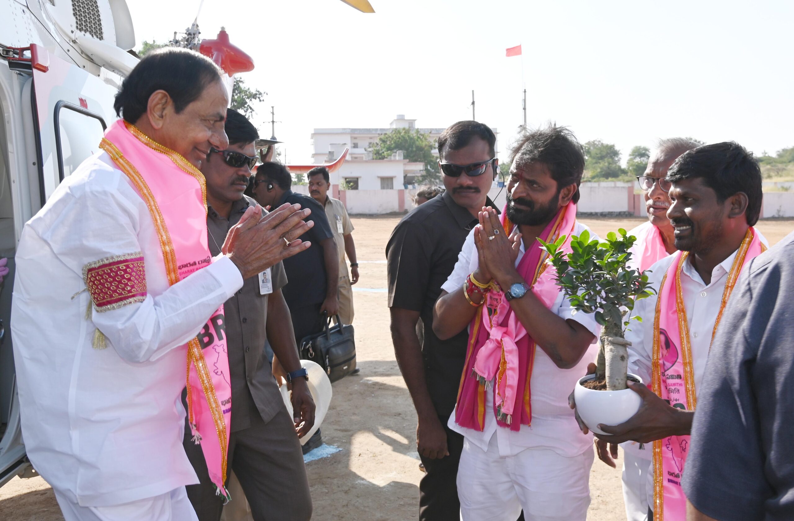 Brs Party President Kcr Participating In Praja Ashirvada Sabha At Acchampeta