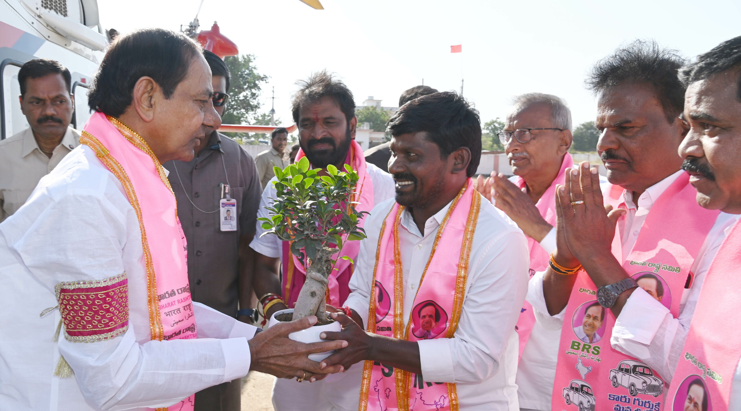 Brs Party President Kcr Participating In Praja Ashirvada Sabha At Acchampeta