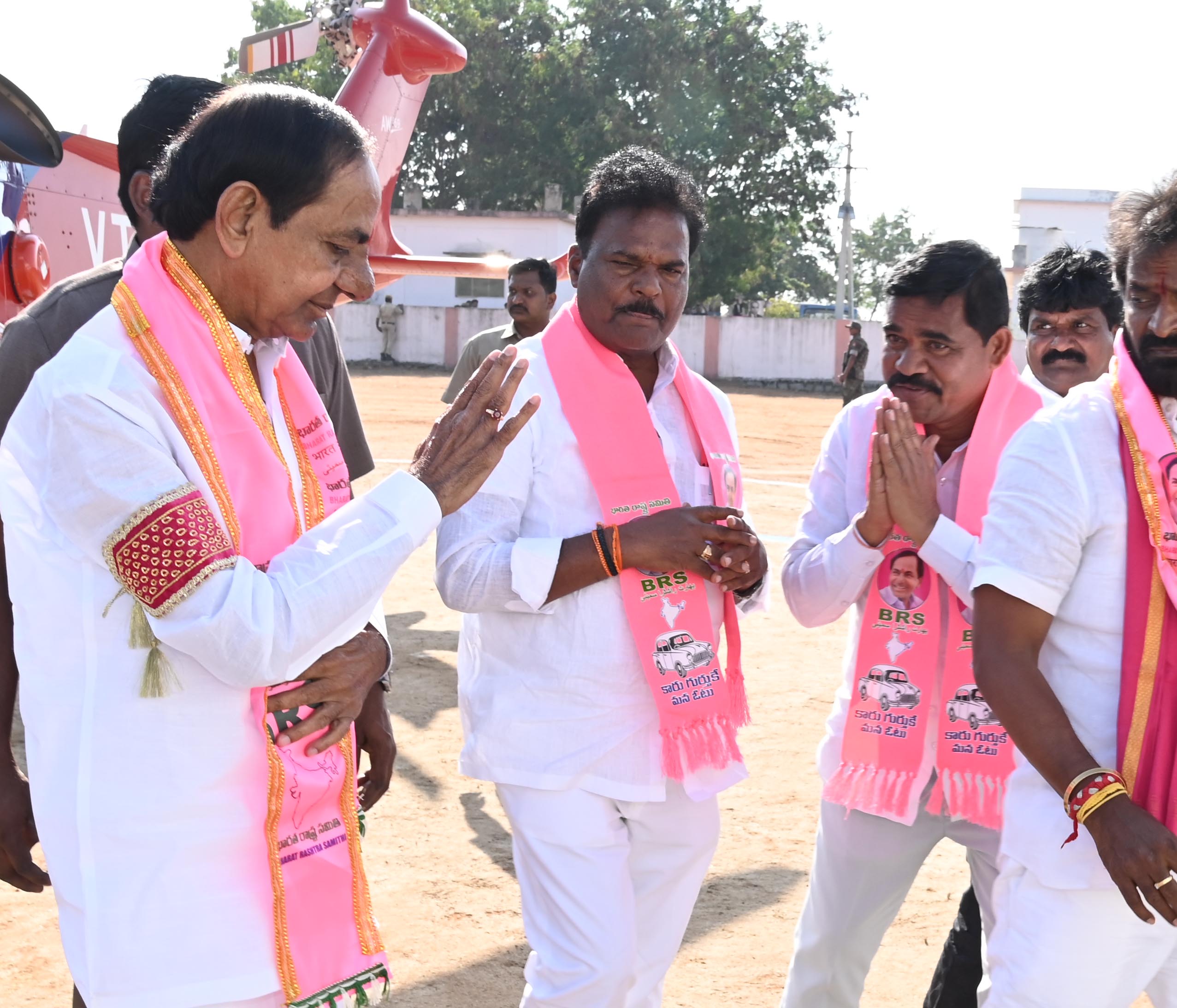 Brs Party President Kcr Participating In Praja Ashirvada Sabha At Acchampeta