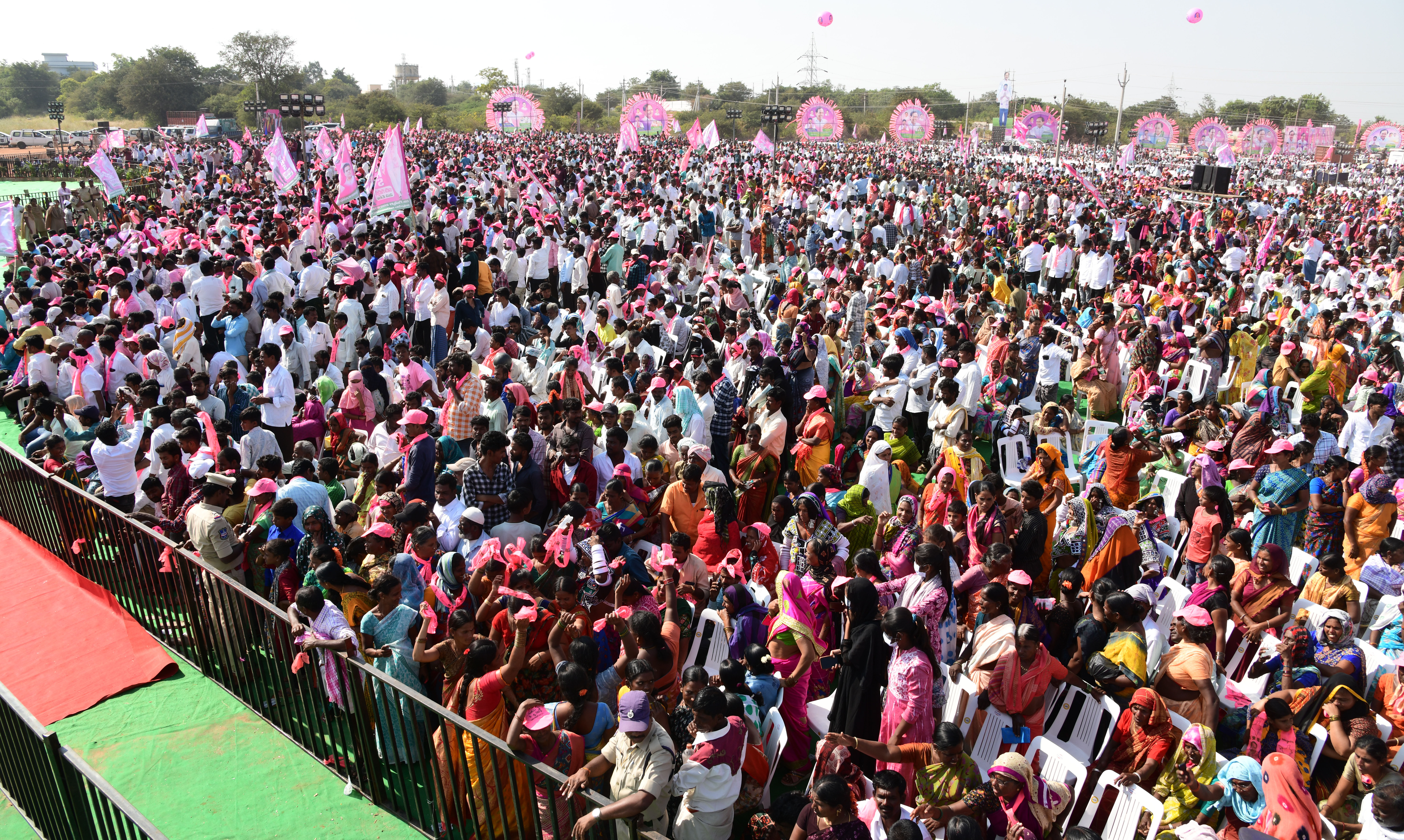 Brs Party President Kcr Participating In Praja Ashirvada Sabha At Acchampeta