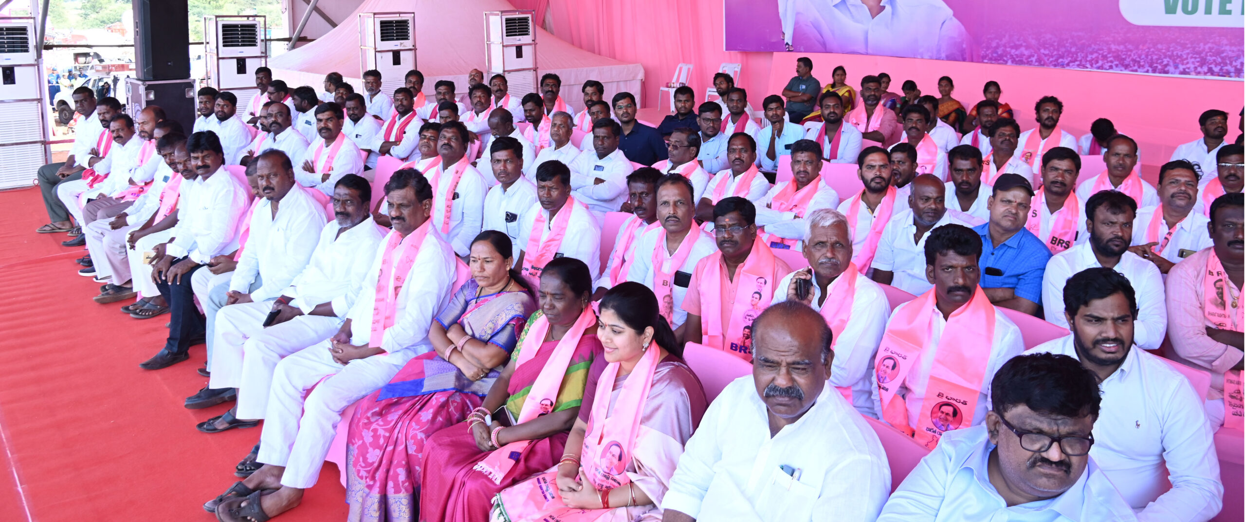 Brs Party President Kcr Participating In Praja Ashirvada Sabha At Acchampeta
