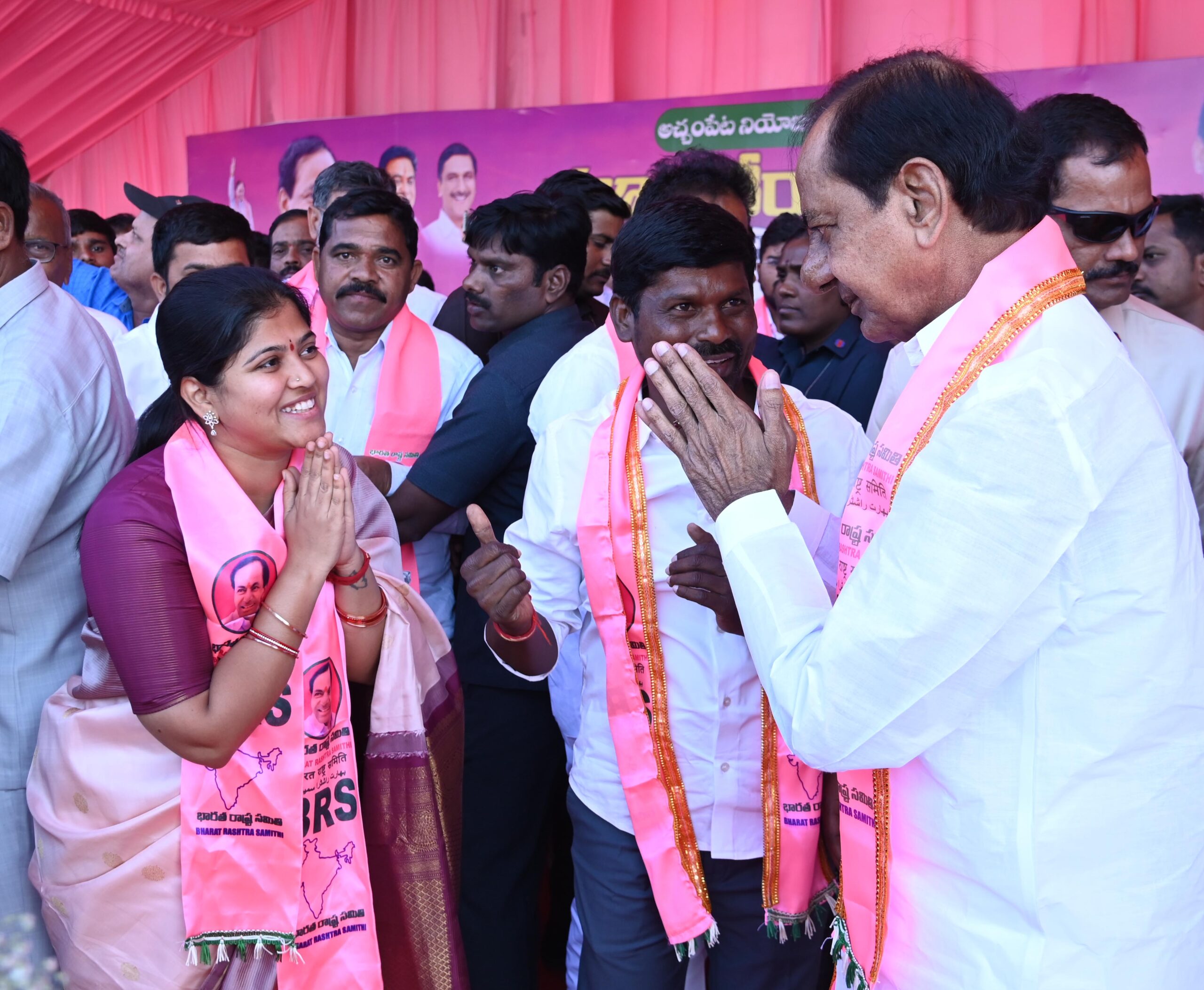 Brs Party President Kcr Participating In Praja Ashirvada Sabha At Acchampeta