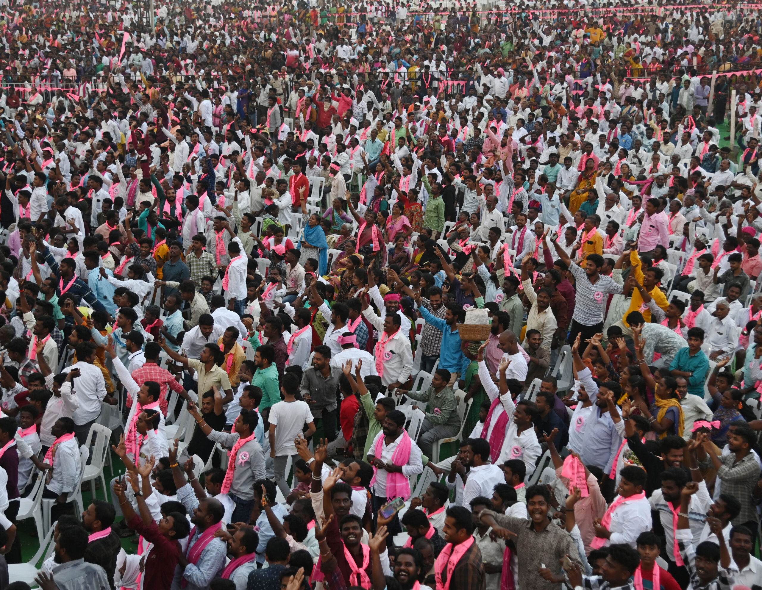 Brs Party President Kcr Participating In Praja Ashirvada Sabha At Alair