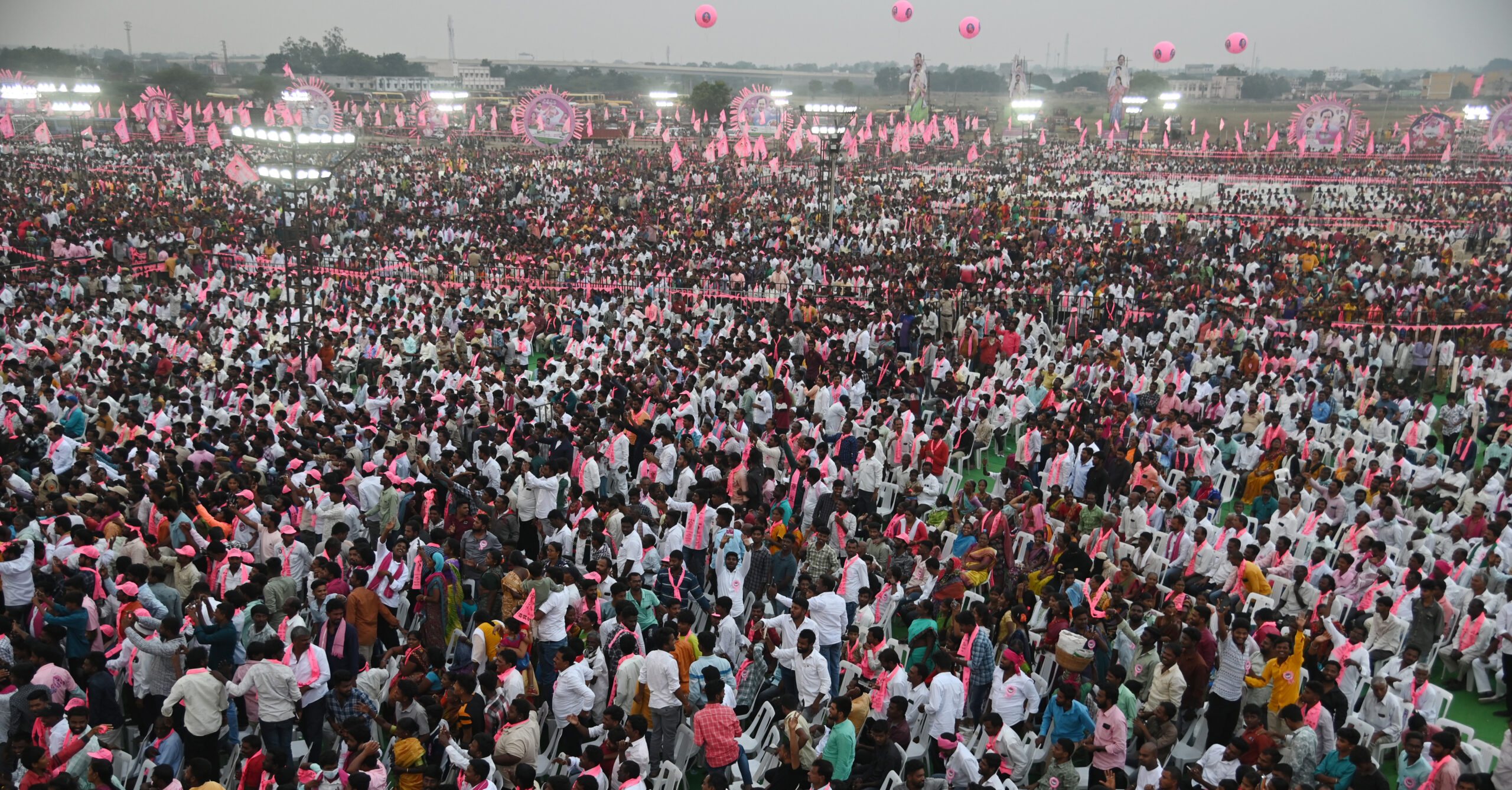 Brs Party President Kcr Participating In Praja Ashirvada Sabha At Alair