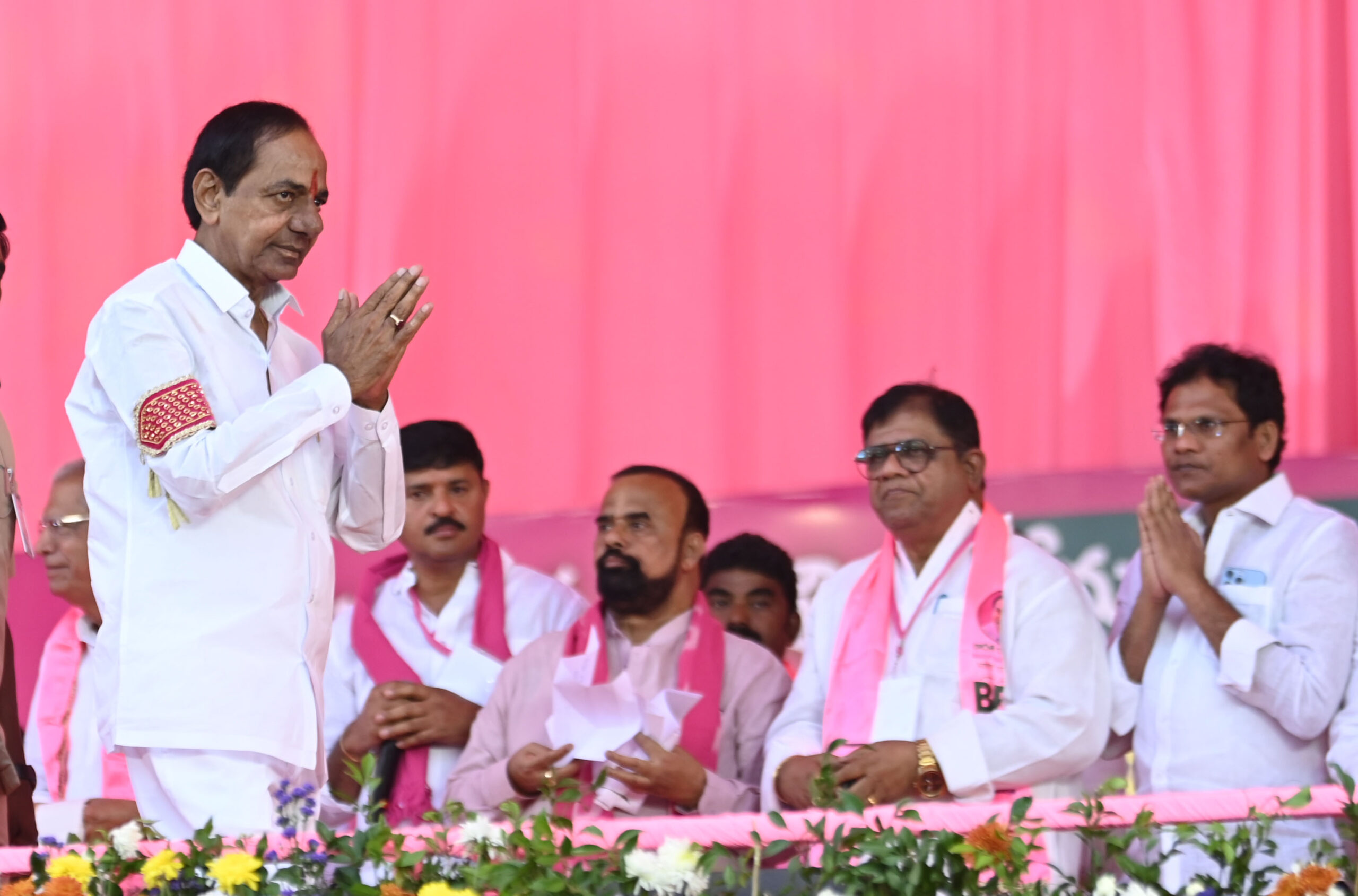 Brs Party President Kcr Participating In Praja Ashirvada Sabha At Alair
