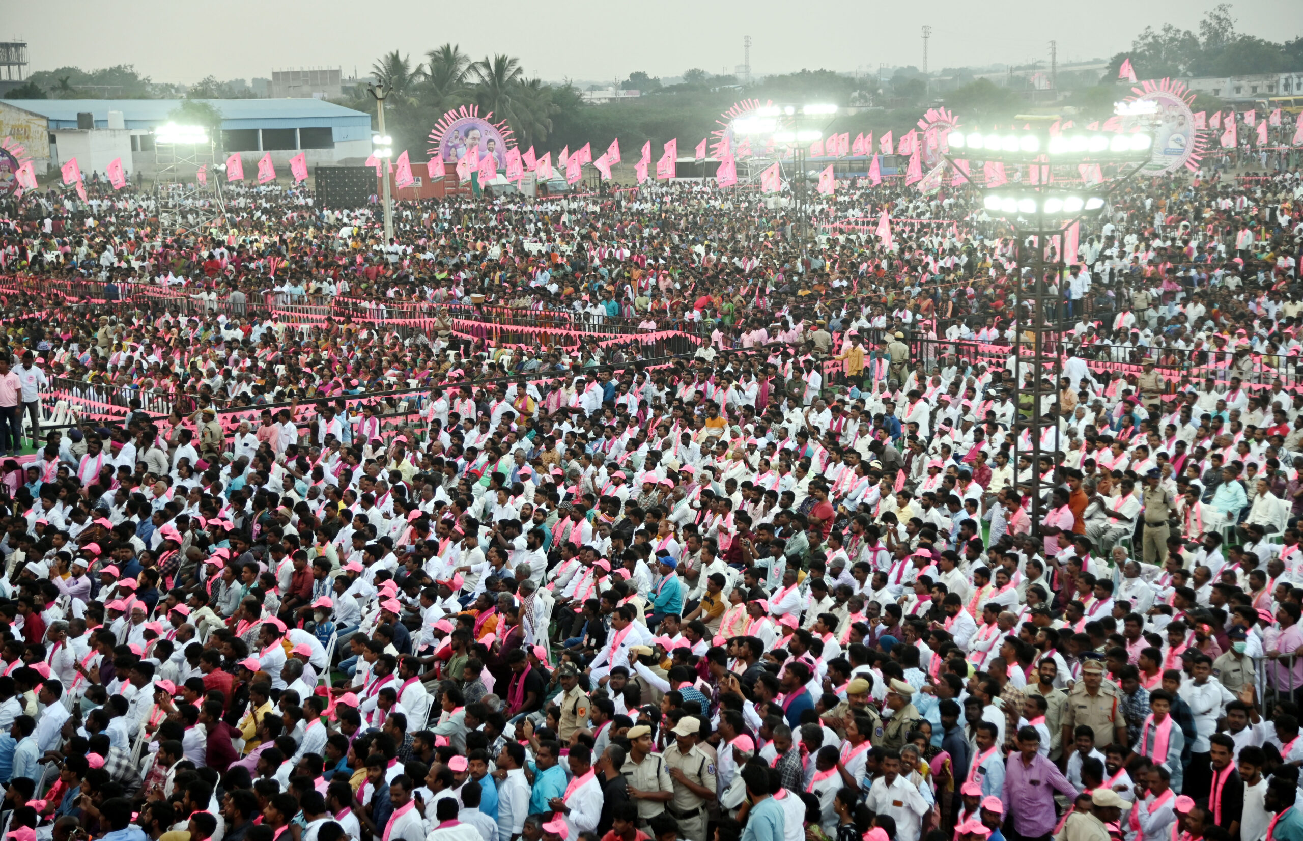 Brs Party President Kcr Participating In Praja Ashirvada Sabha At Alair
