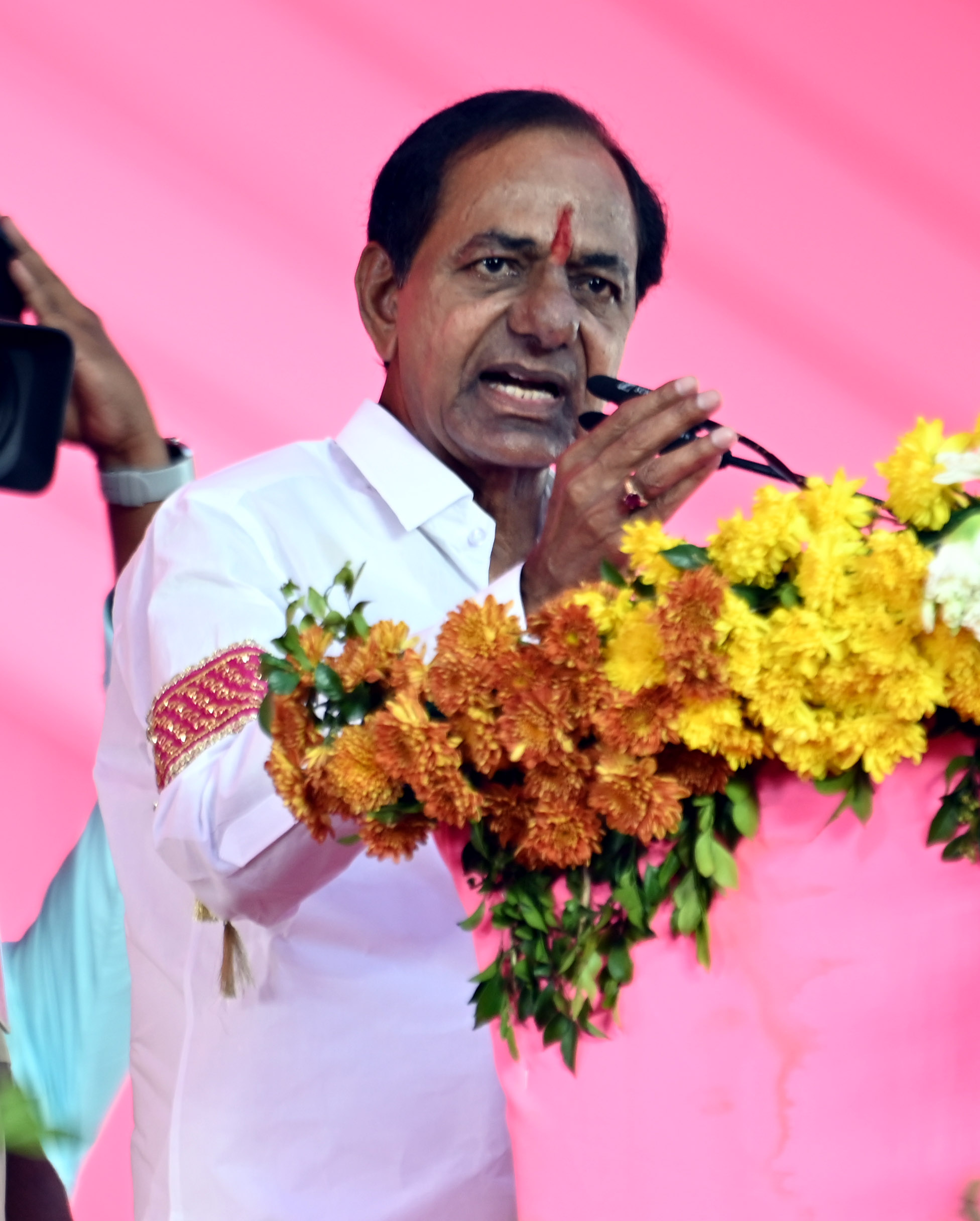 Brs Party President Kcr Participating In Praja Ashirvada Sabha At Alair