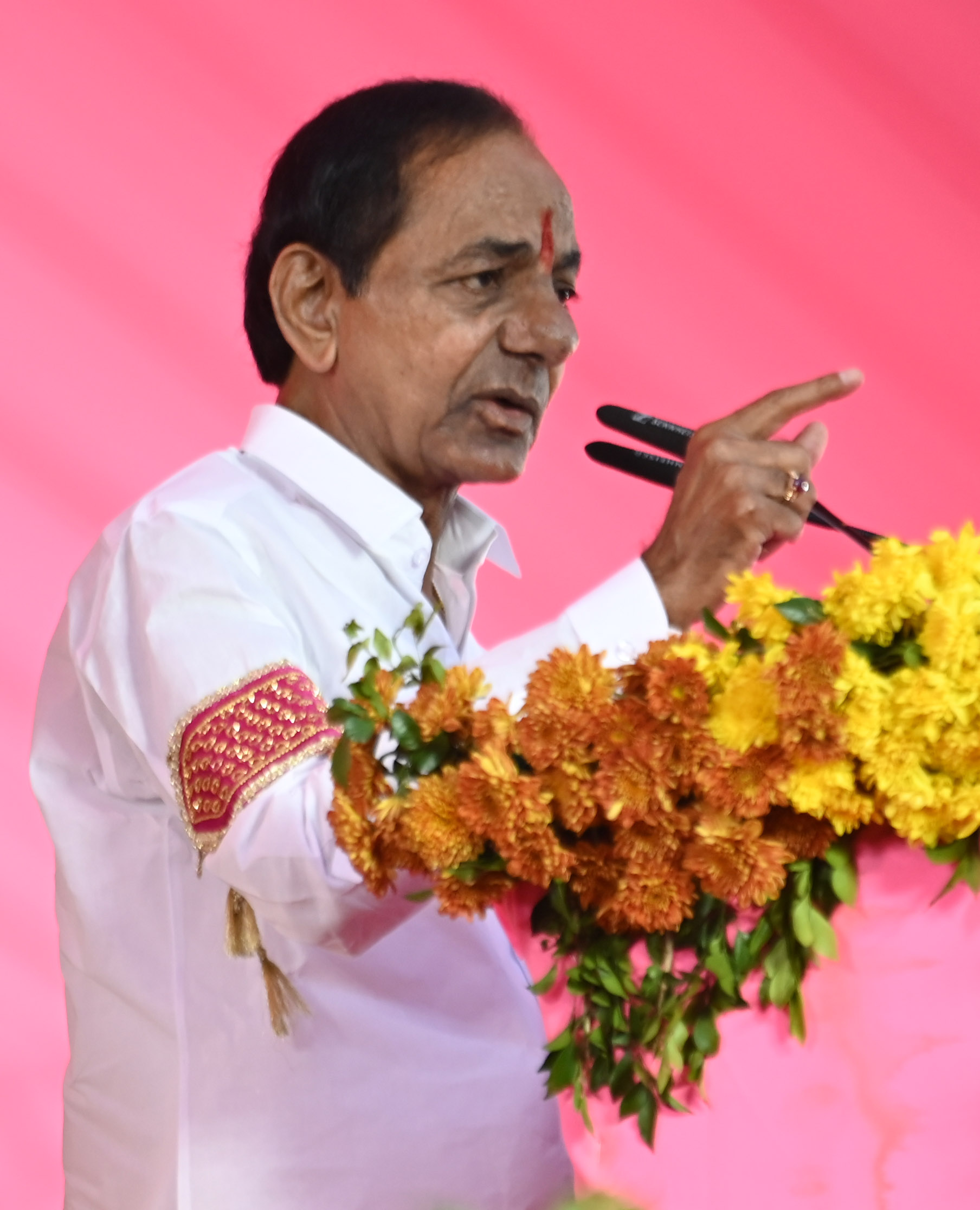 Brs Party President Kcr Participating In Praja Ashirvada Sabha At Alair