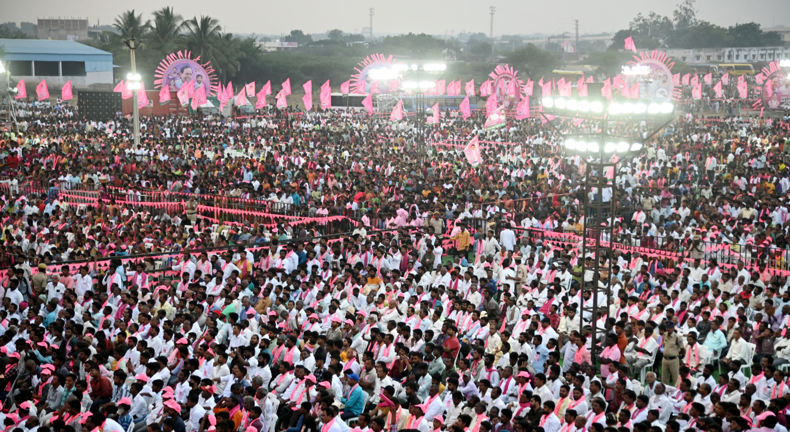 Brs Party President Kcr Participating In Praja Ashirvada Sabha At Alair