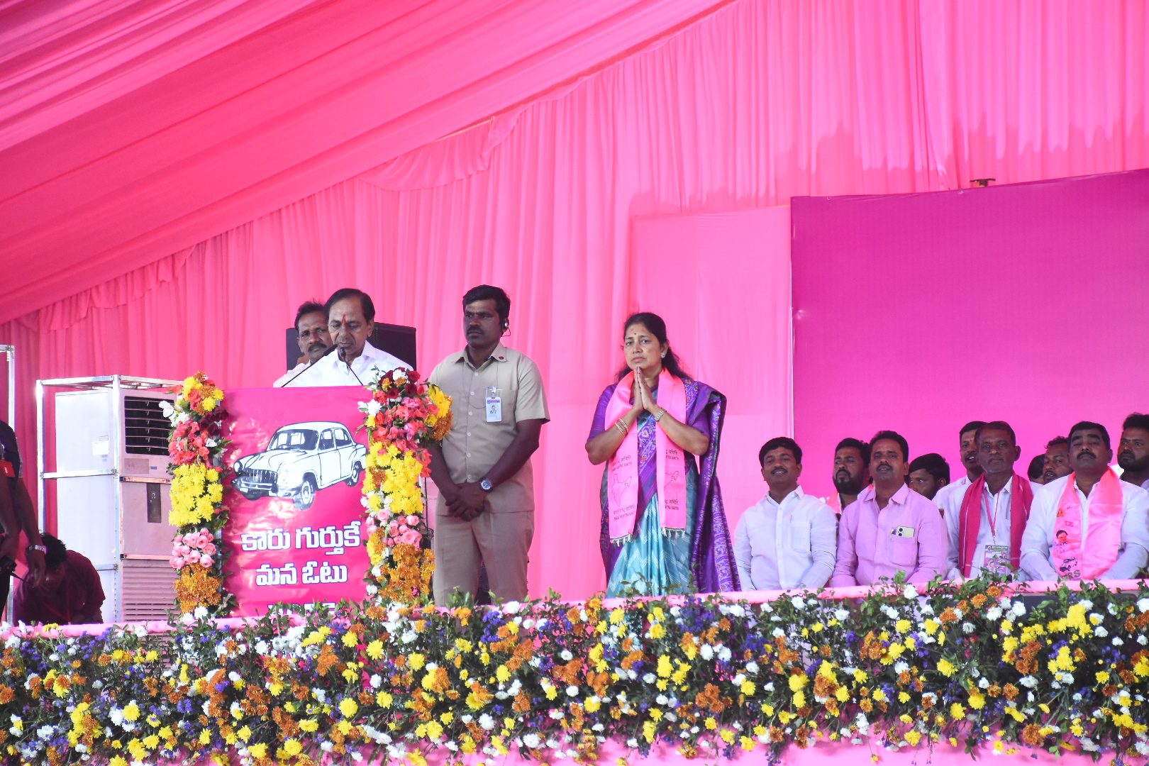 Brs Party President Kcr Participating In Praja Ashirvada Sabha At Alair