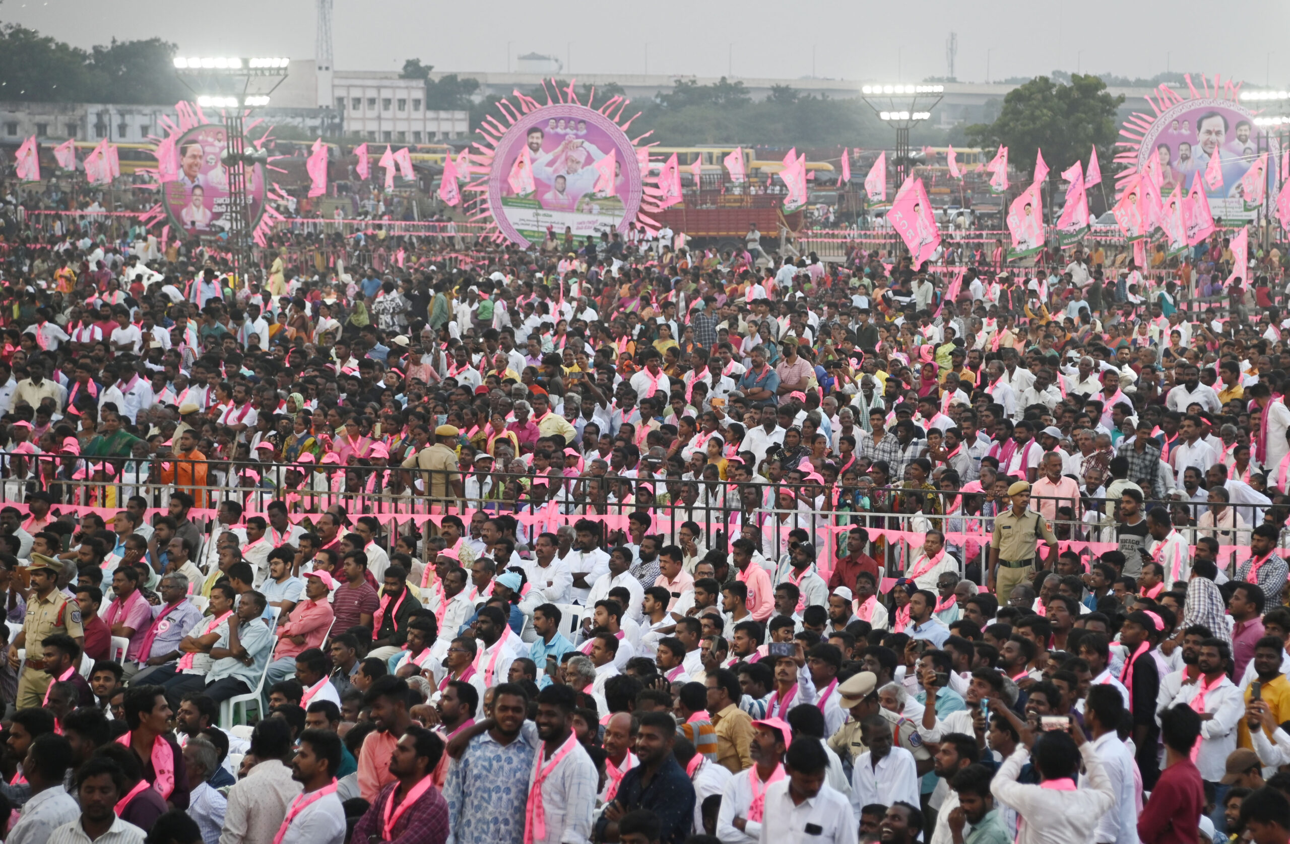 Brs Party President Kcr Participating In Praja Ashirvada Sabha At Alair