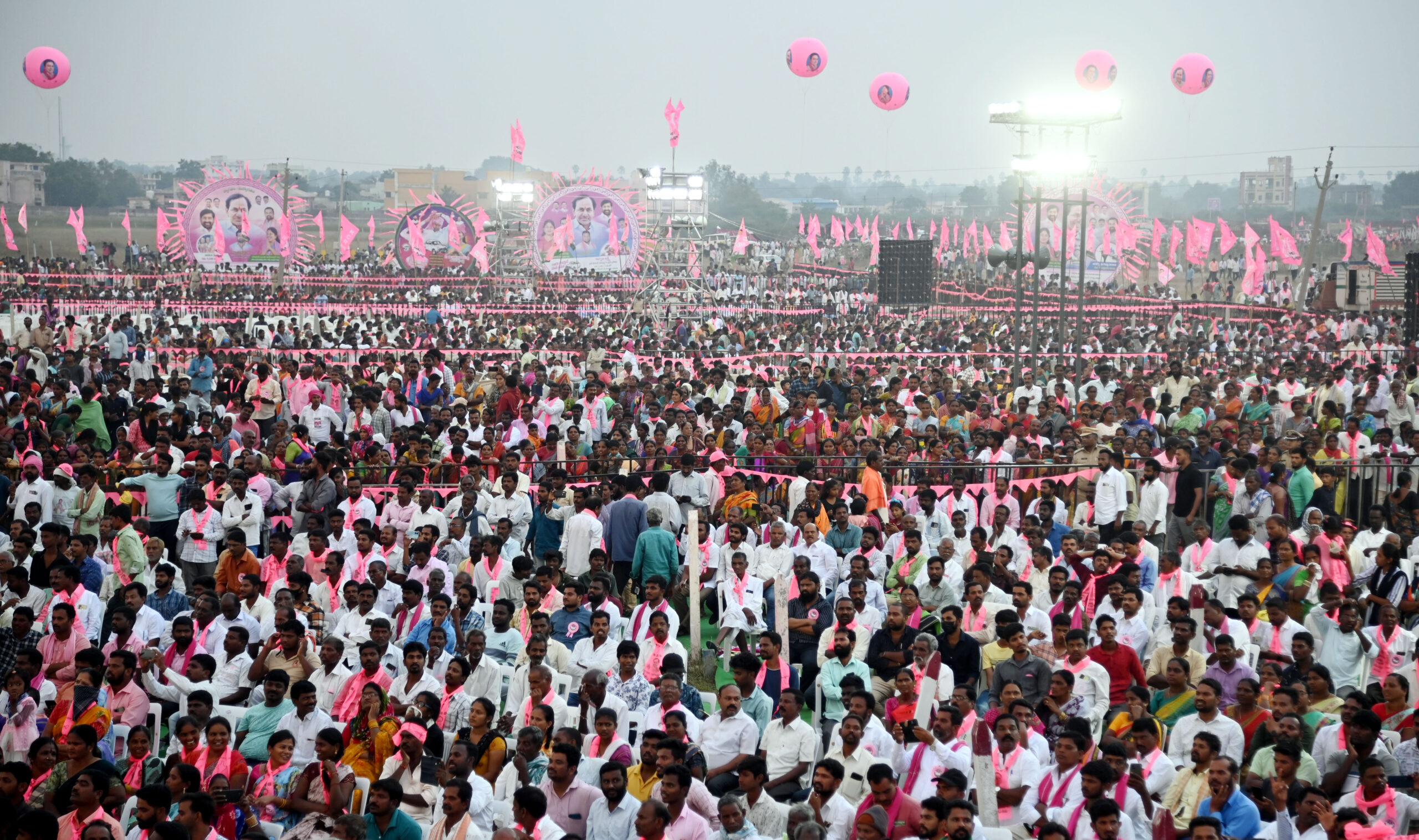 Brs Party President Kcr Participating In Praja Ashirvada Sabha At Alair
