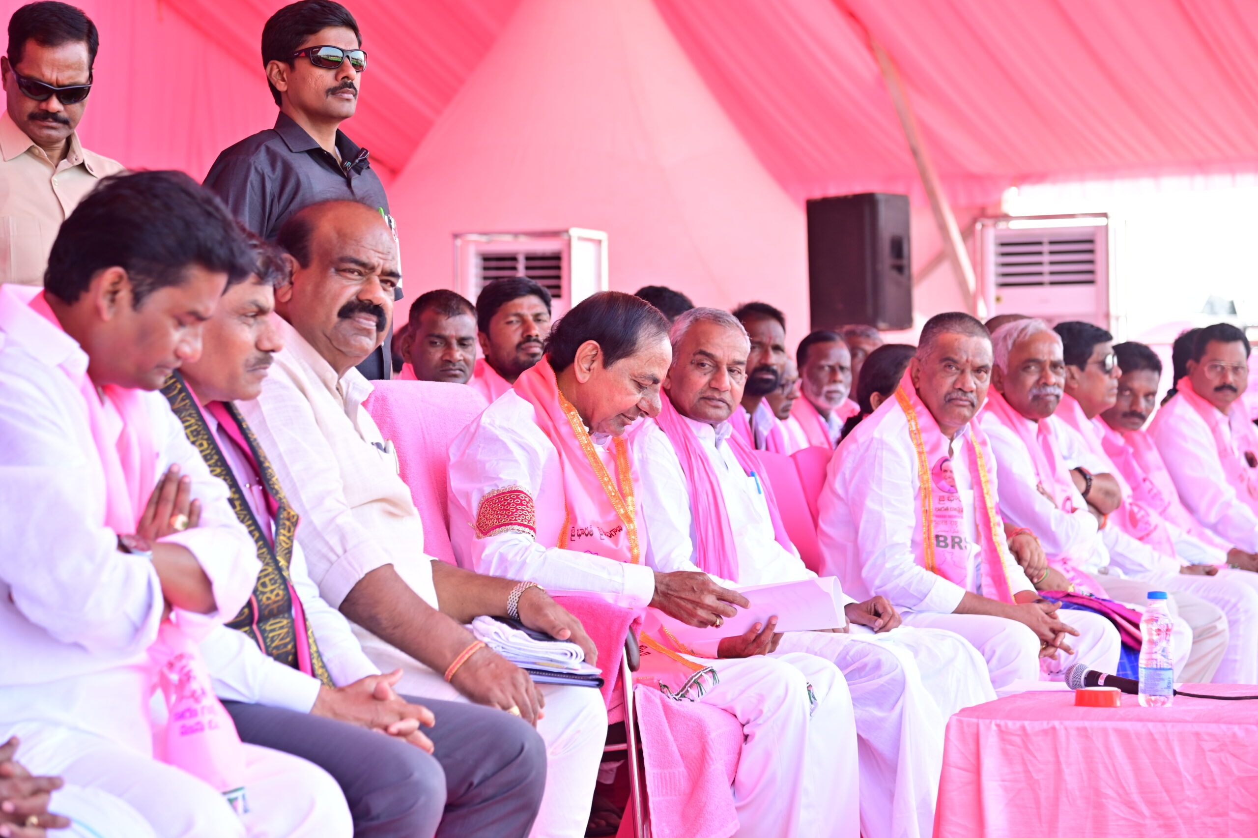 Brs Party President Kcr Participating In Praja Ashirvada Sabha At Jukkal