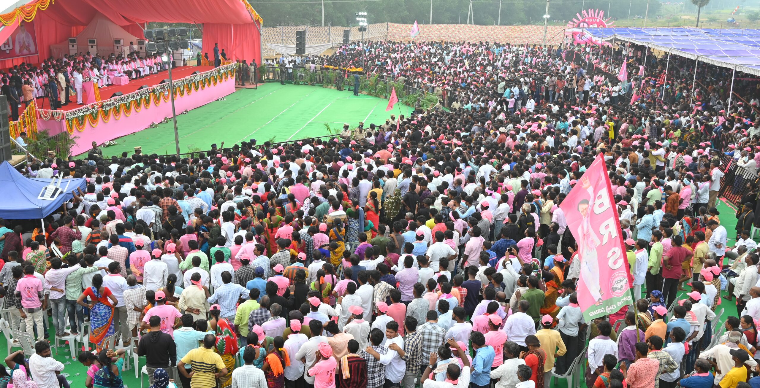 Brs Party President Kcr Participating In Praja Ashirvada Sabha At Kodad
