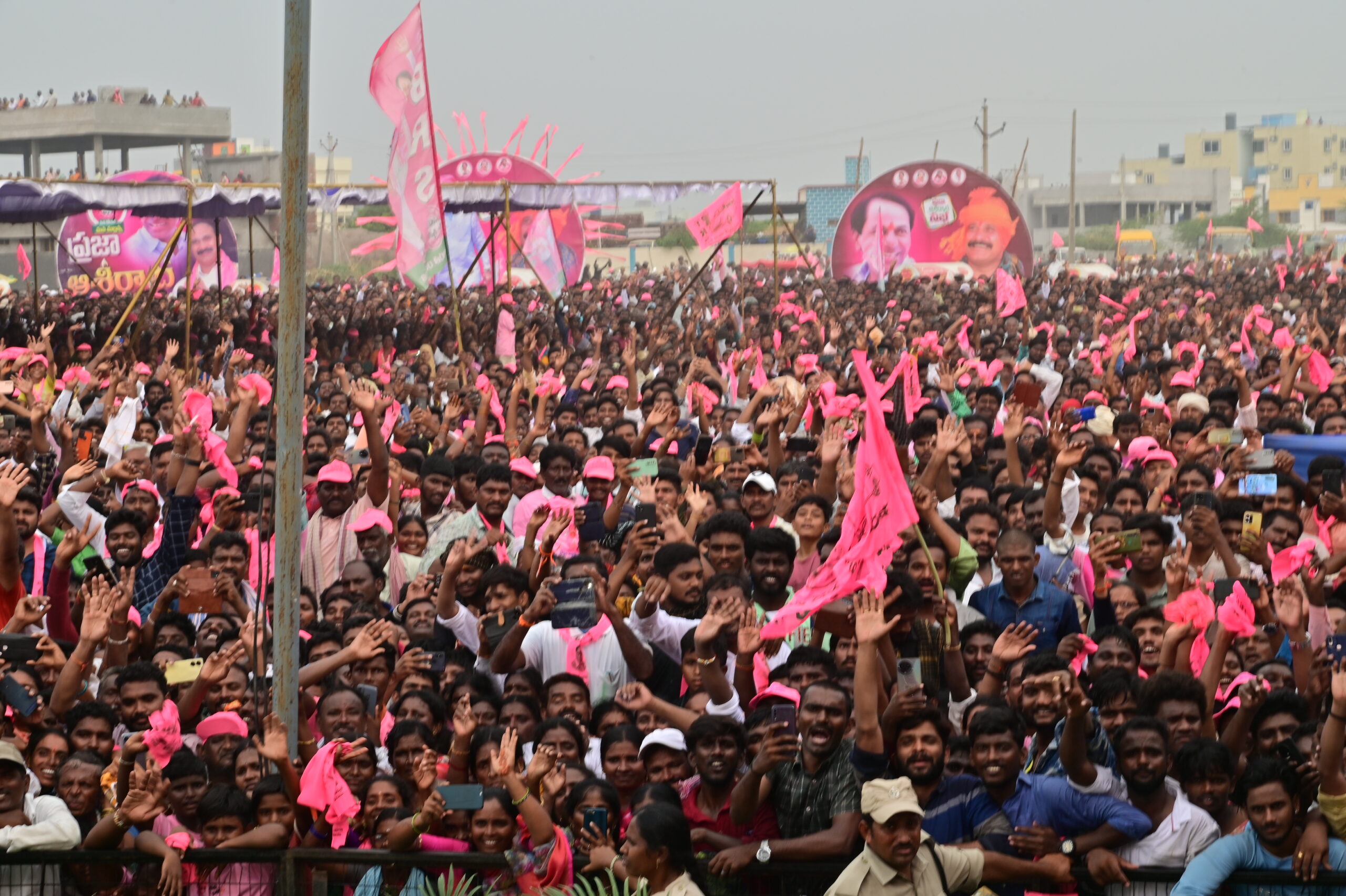Brs Party President Kcr Participating In Praja Ashirvada Sabha At Kodad
