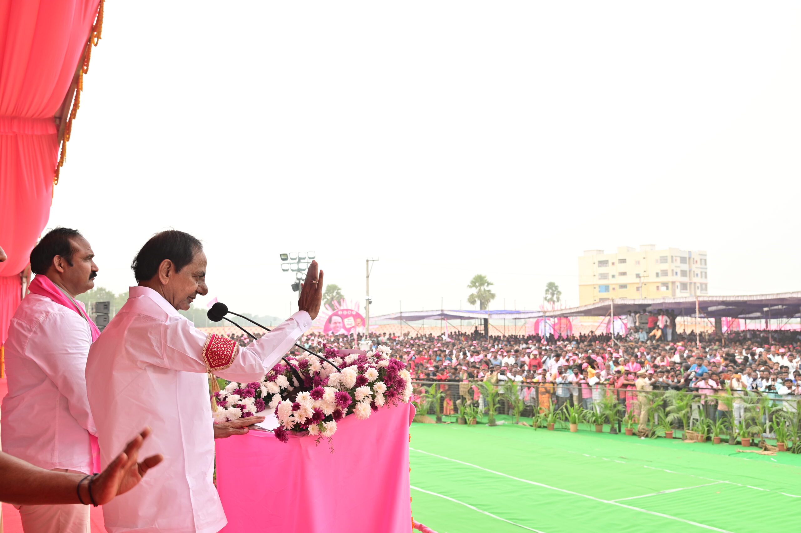 Brs Party President Kcr Participating In Praja Ashirvada Sabha At Kodad