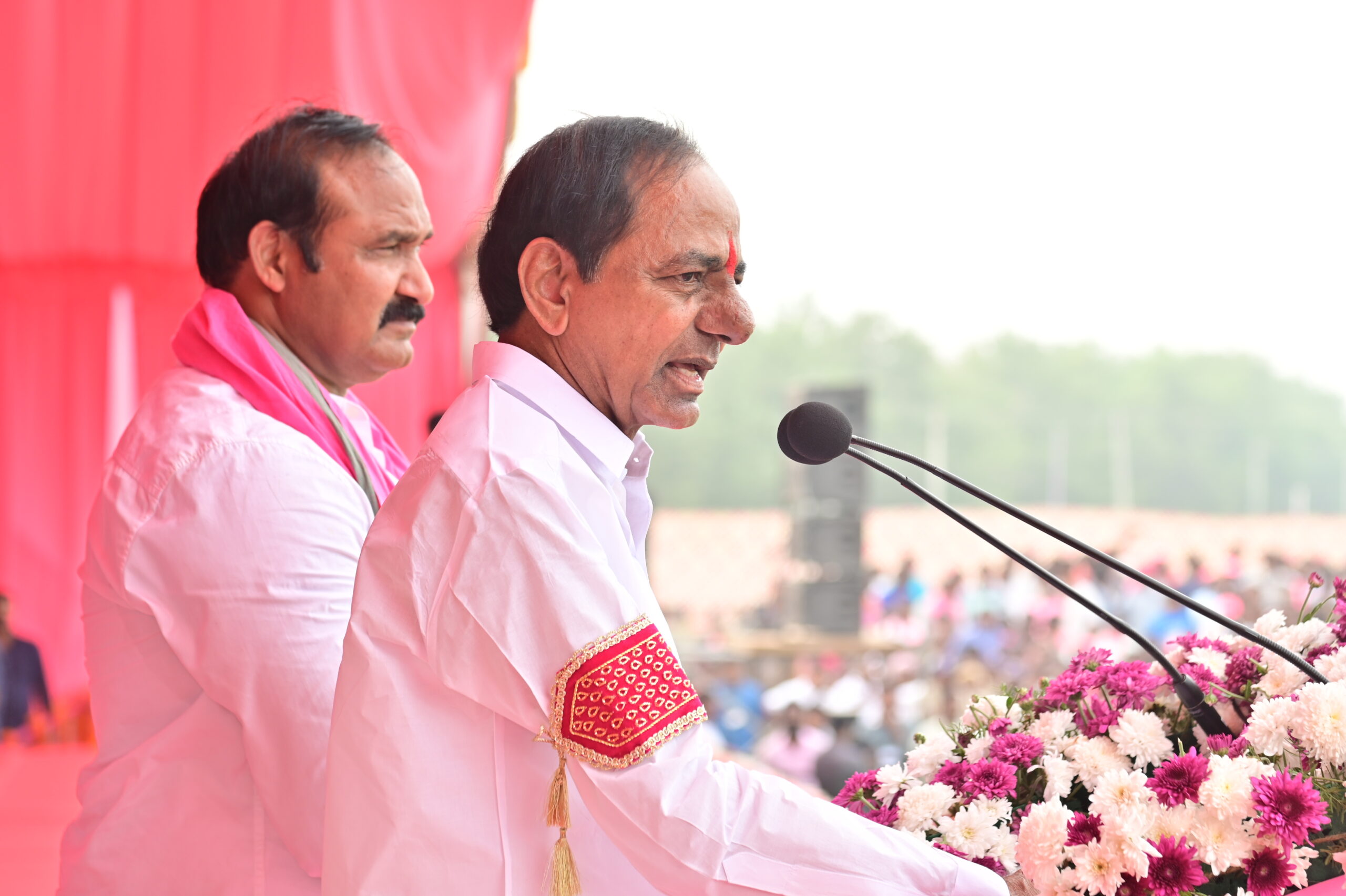 Brs Party President Kcr Participating In Praja Ashirvada Sabha At Kodad