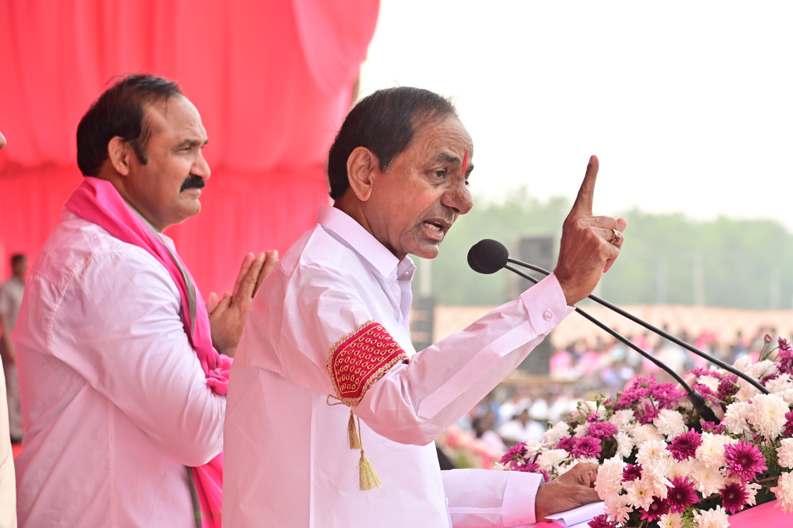 Brs Party President Kcr Participating In Praja Ashirvada Sabha At Kodad