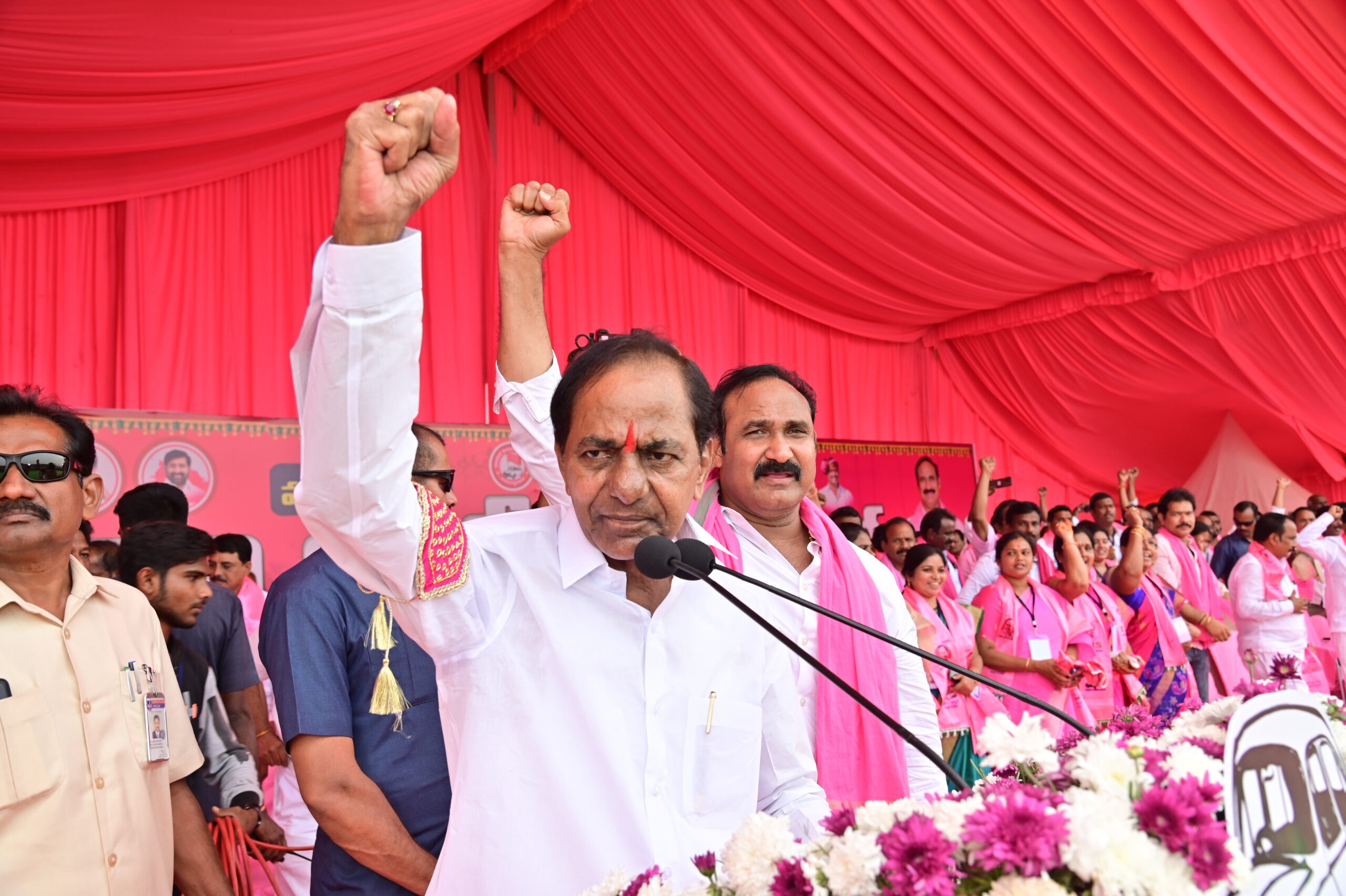 Brs Party President Kcr Participating In Praja Ashirvada Sabha At Kodad