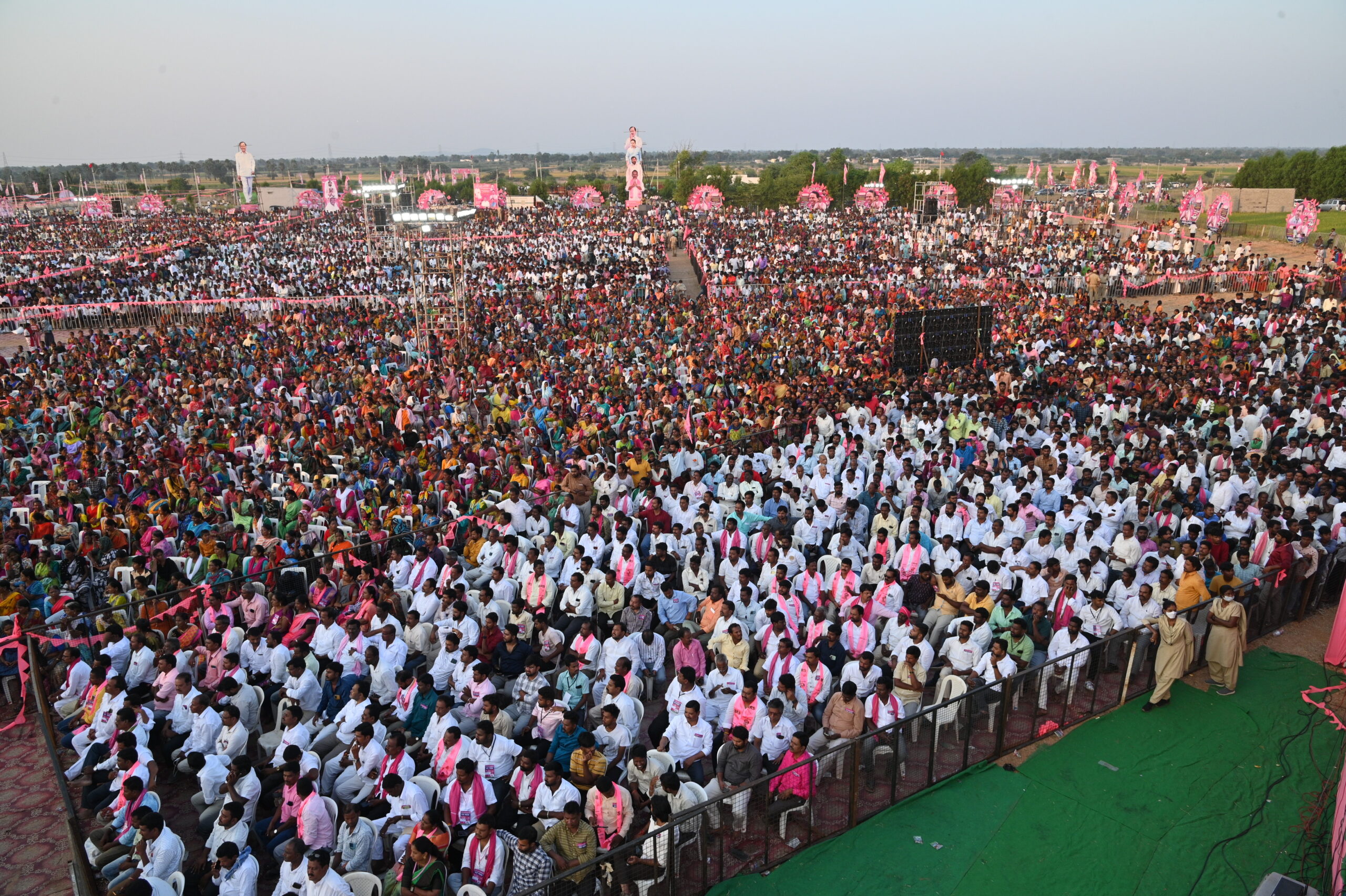 Brs Party President Kcr Participating In Praja Ashirvada Sabha At Munugode