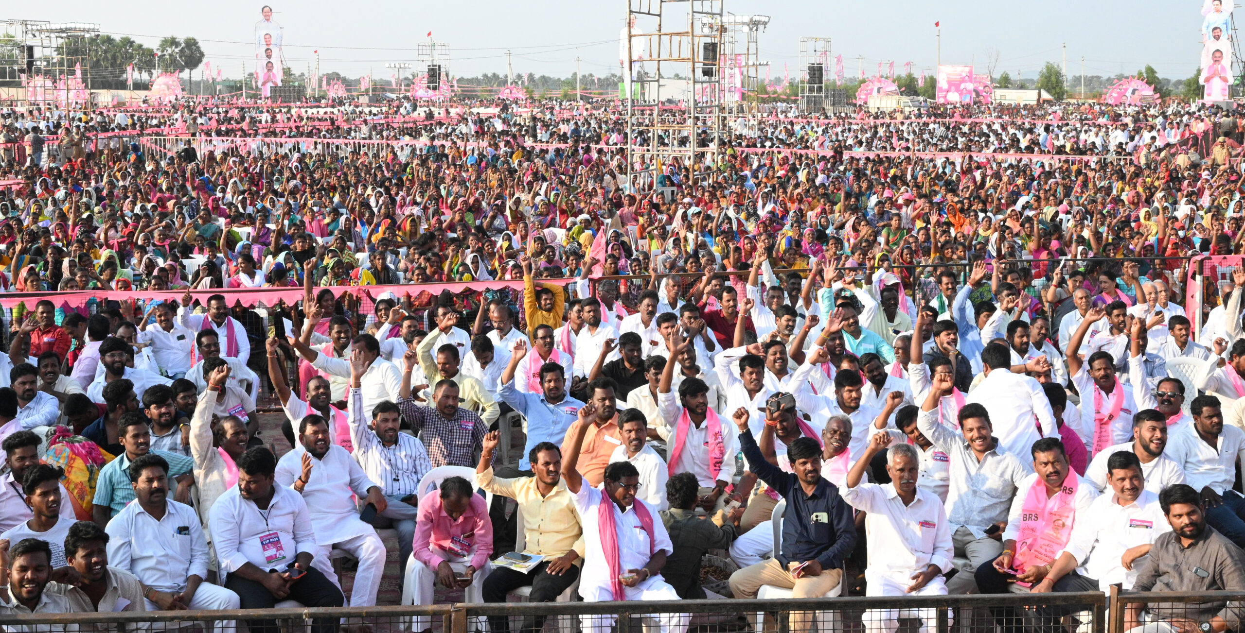Brs Party President Kcr Participating In Praja Ashirvada Sabha At Munugode