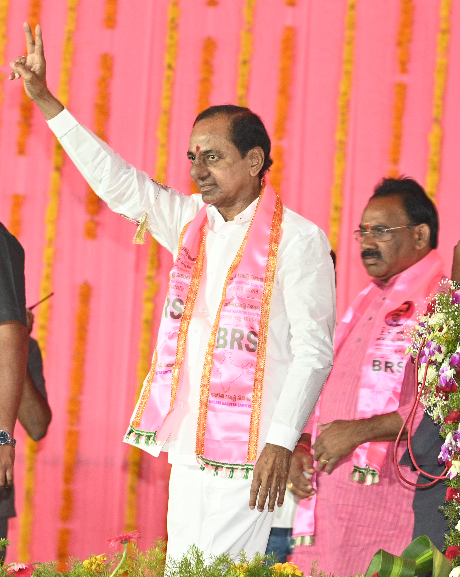 Brs Party President Kcr Participating In Praja Ashirvada Sabha At Munugode