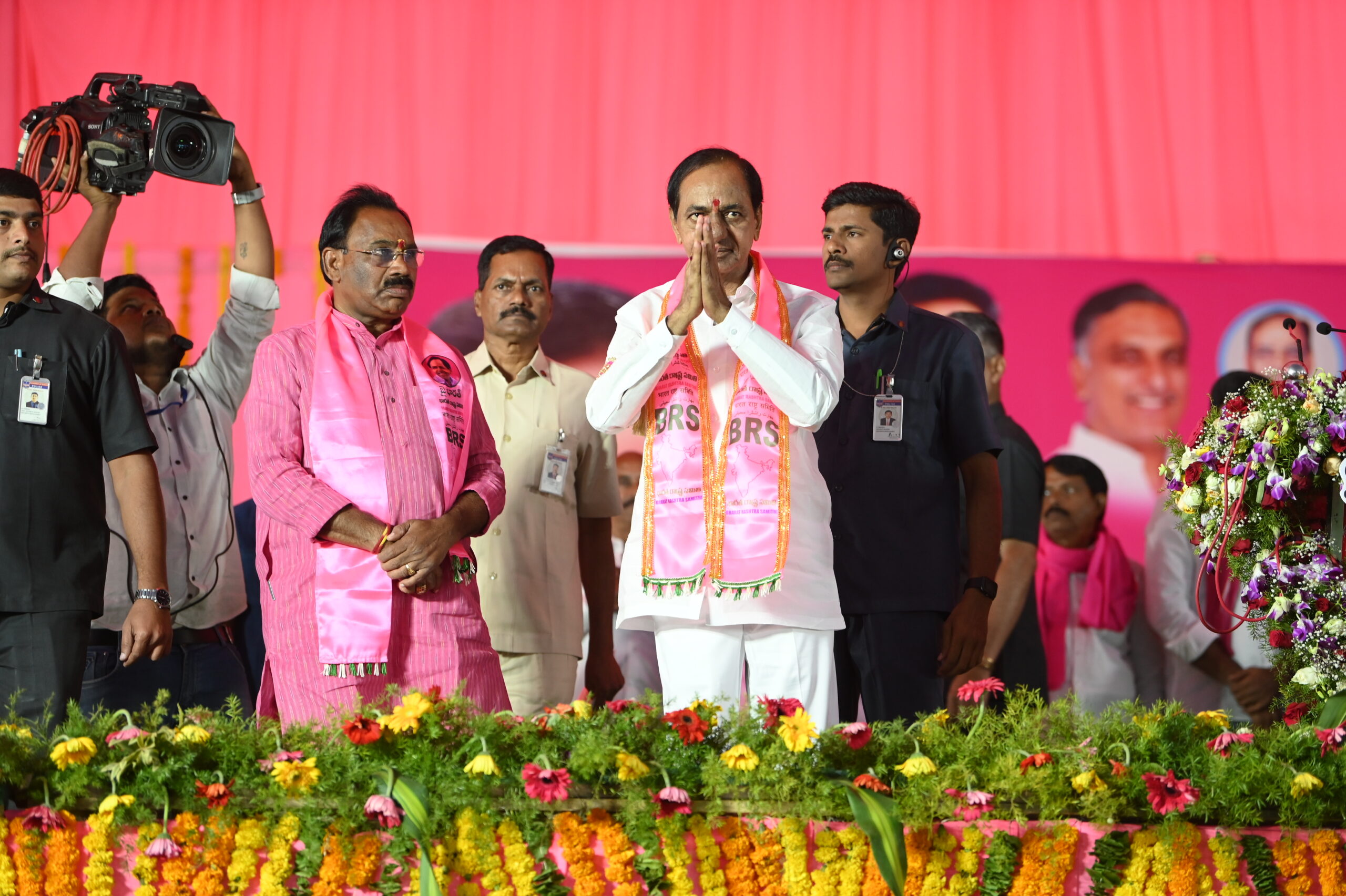 Brs Party President Kcr Participating In Praja Ashirvada Sabha At Munugode