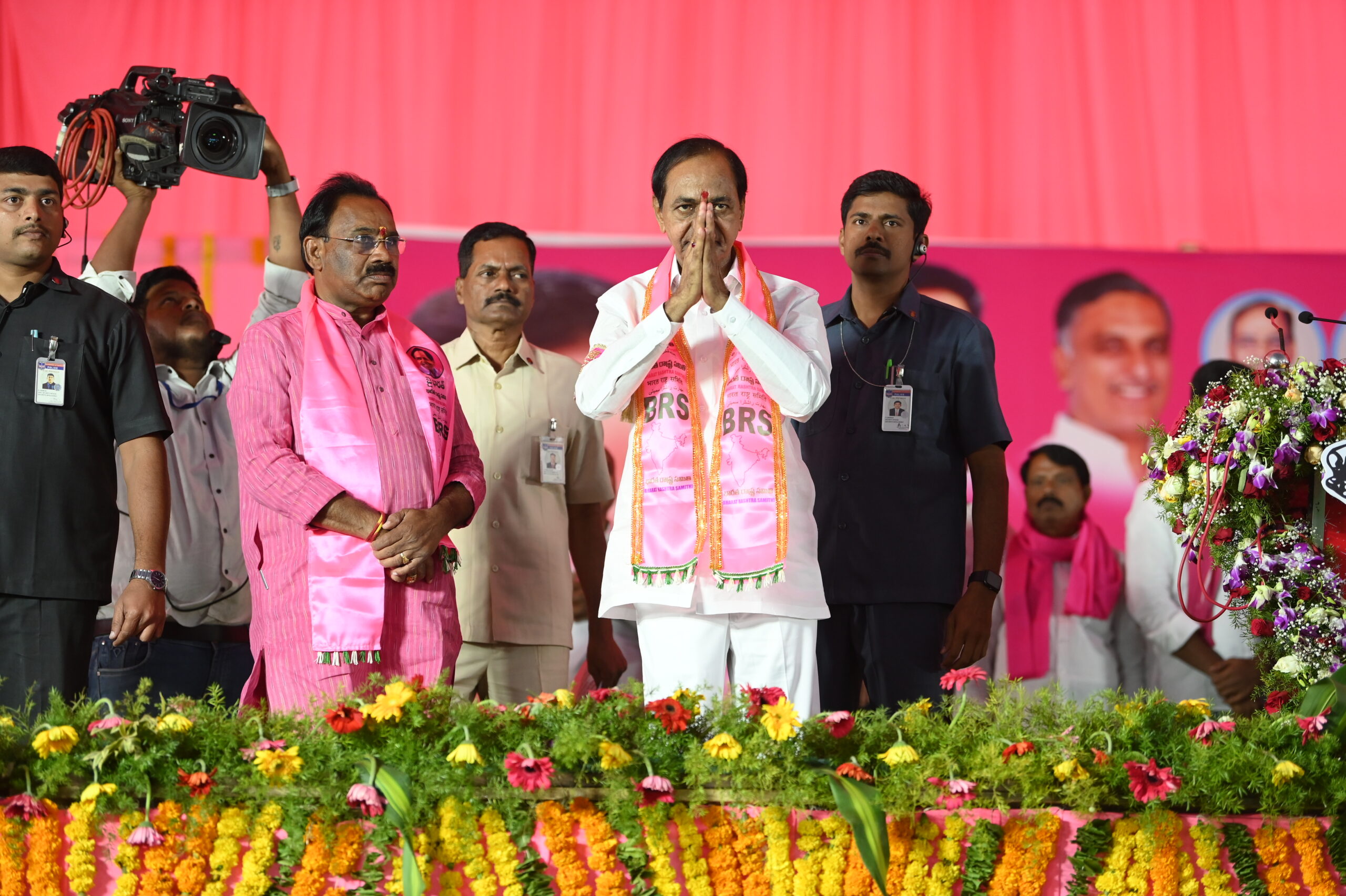 Brs Party President Kcr Participating In Praja Ashirvada Sabha At Munugode