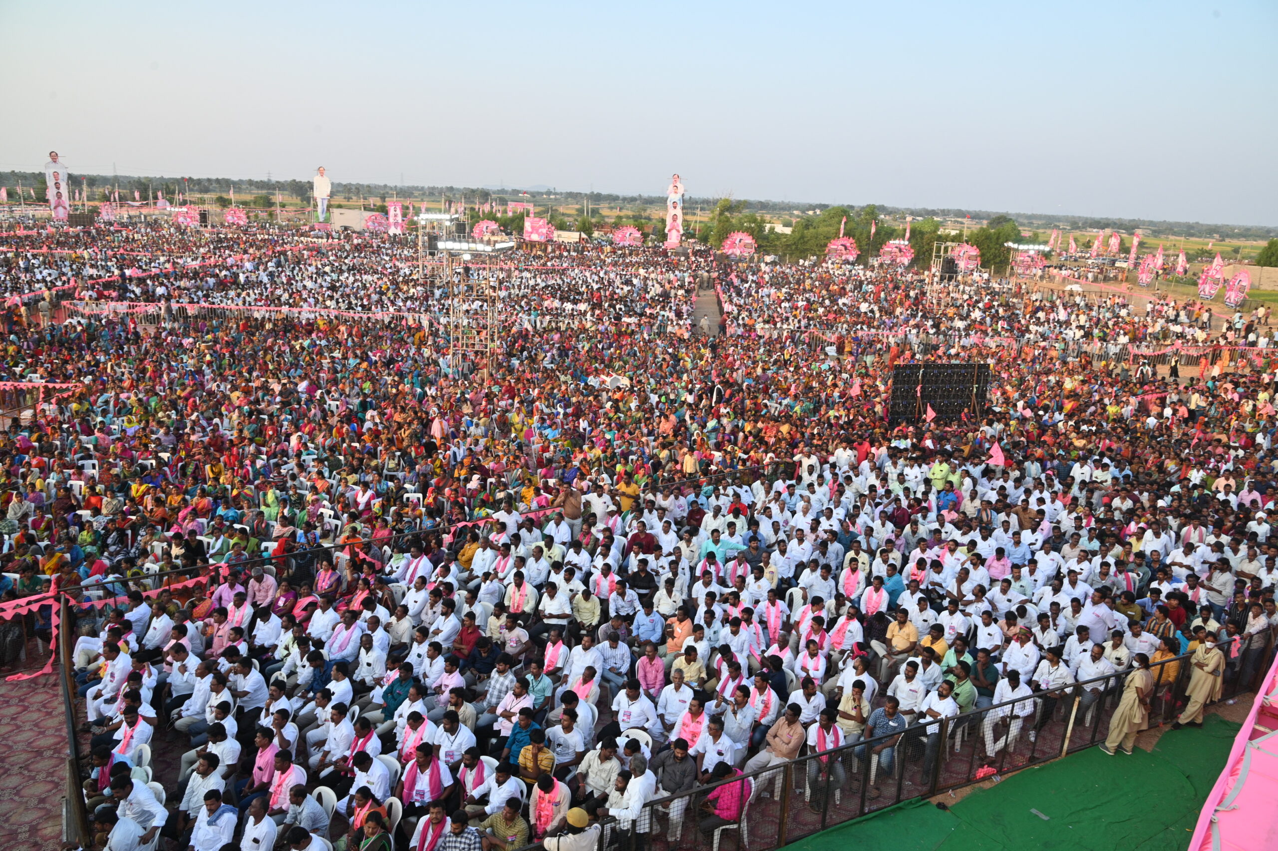Brs Party President Kcr Participating In Praja Ashirvada Sabha At Munugode