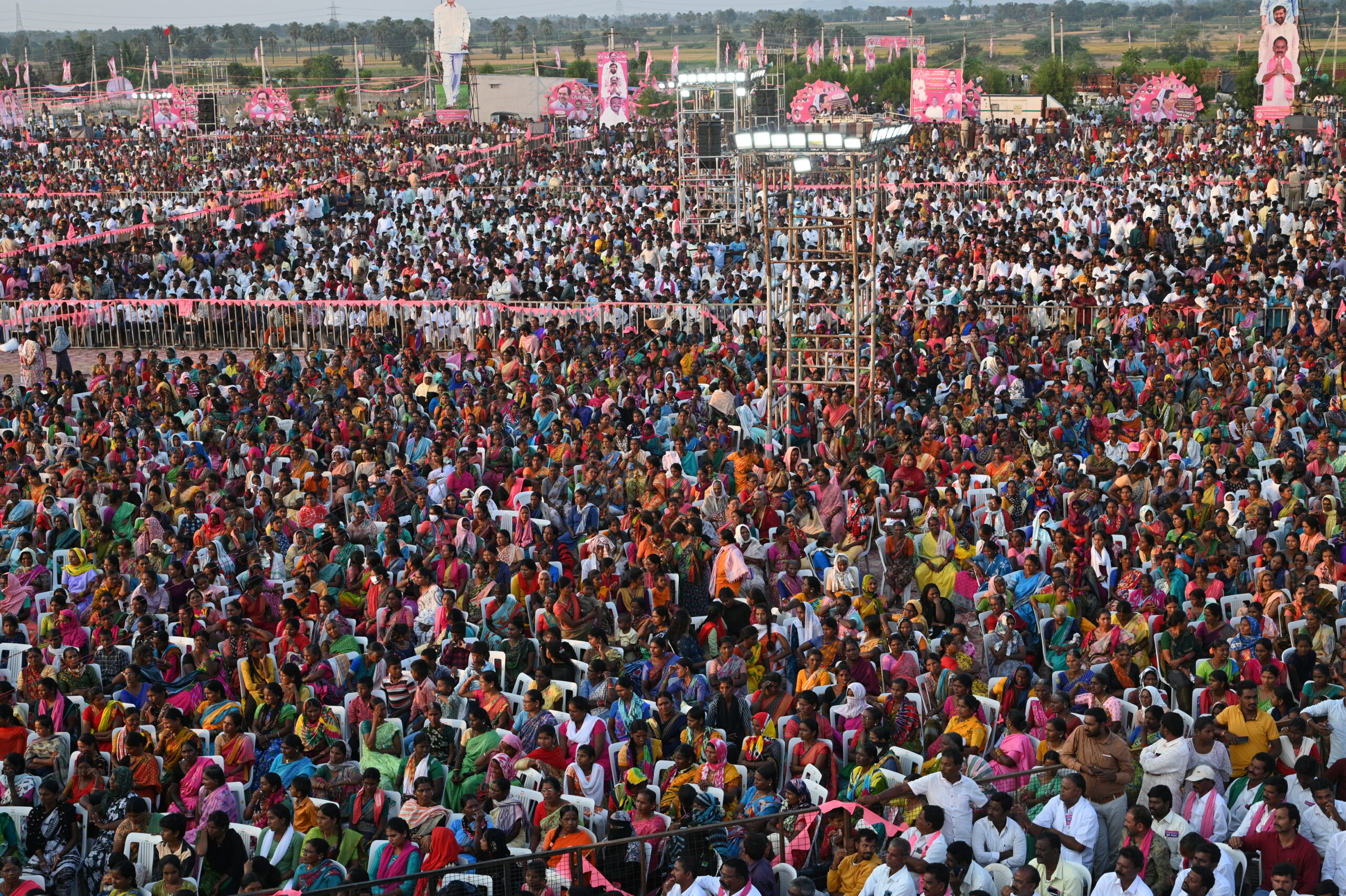 Brs Party President Kcr Participating In Praja Ashirvada Sabha At Munugode