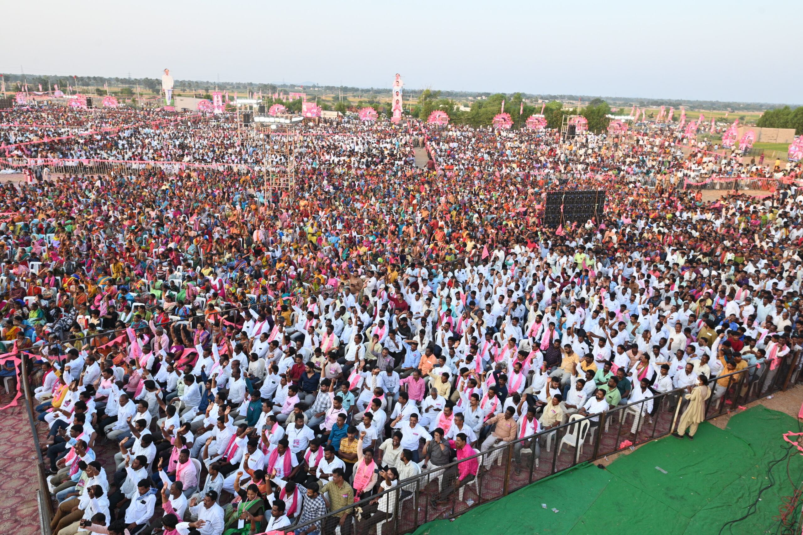 Brs Party President Kcr Participating In Praja Ashirvada Sabha At Munugode