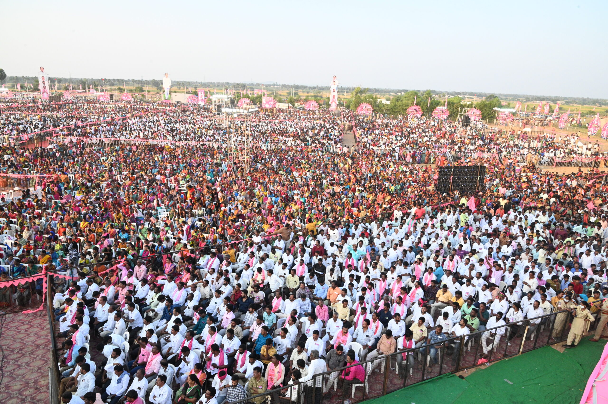 Brs Party President Kcr Participating In Praja Ashirvada Sabha At Munugode