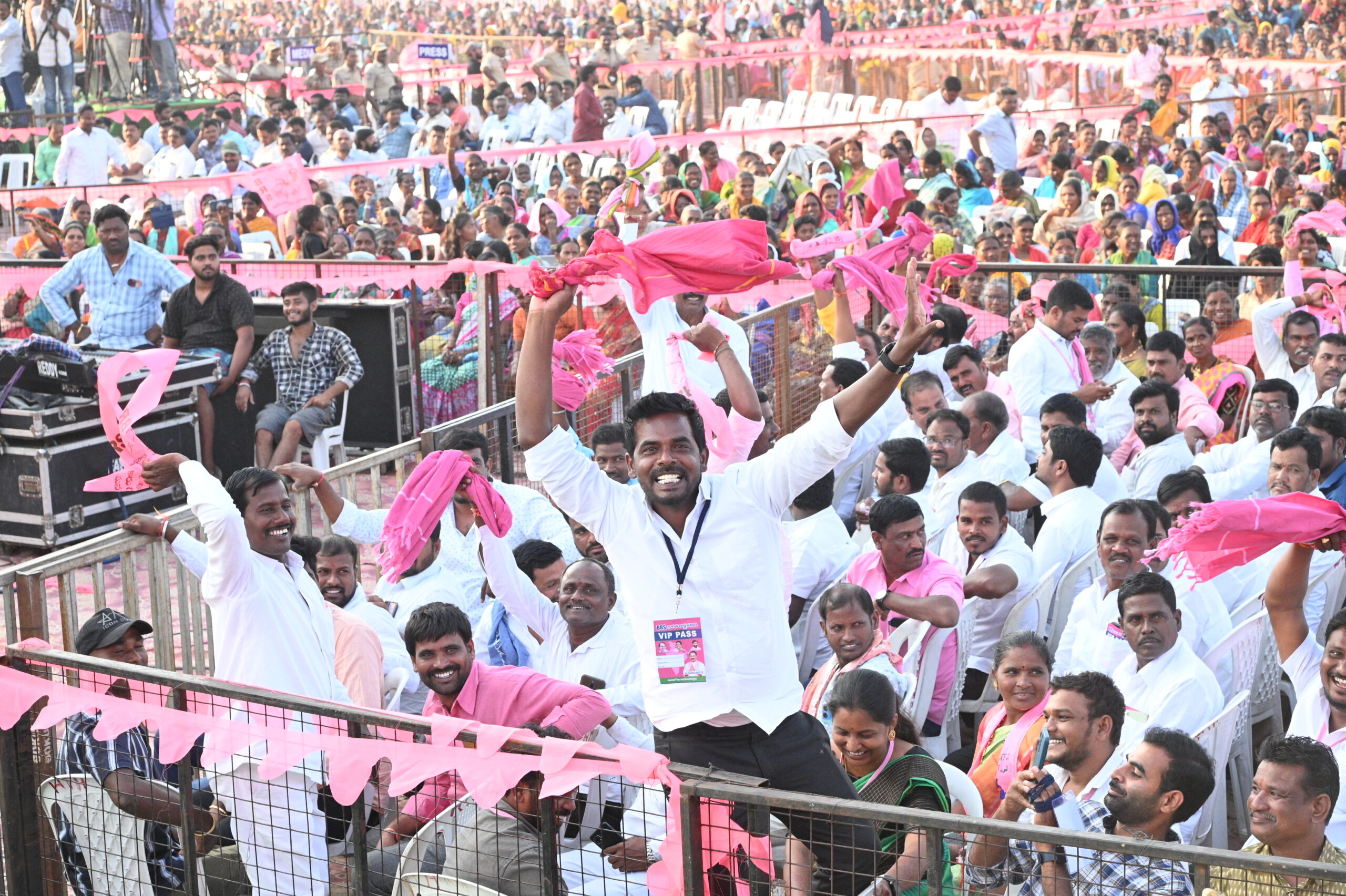 Brs Party President Kcr Participating In Praja Ashirvada Sabha At Munugode