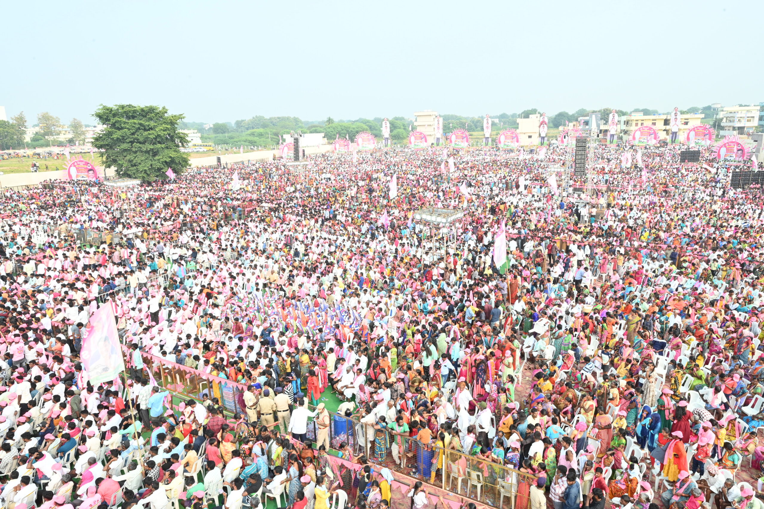 Brs Party President Kcr Participating In Praja Ashirvada Sabha At Thungathurthy