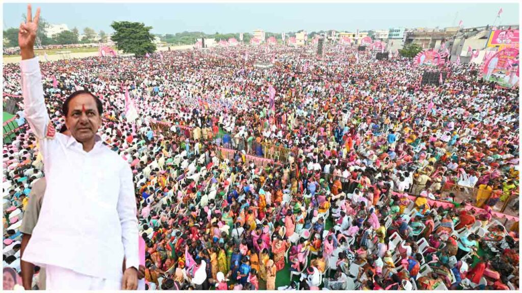 Brs Party President Kcr Participating In Praja Ashirvada Sabha At Thungathurthy