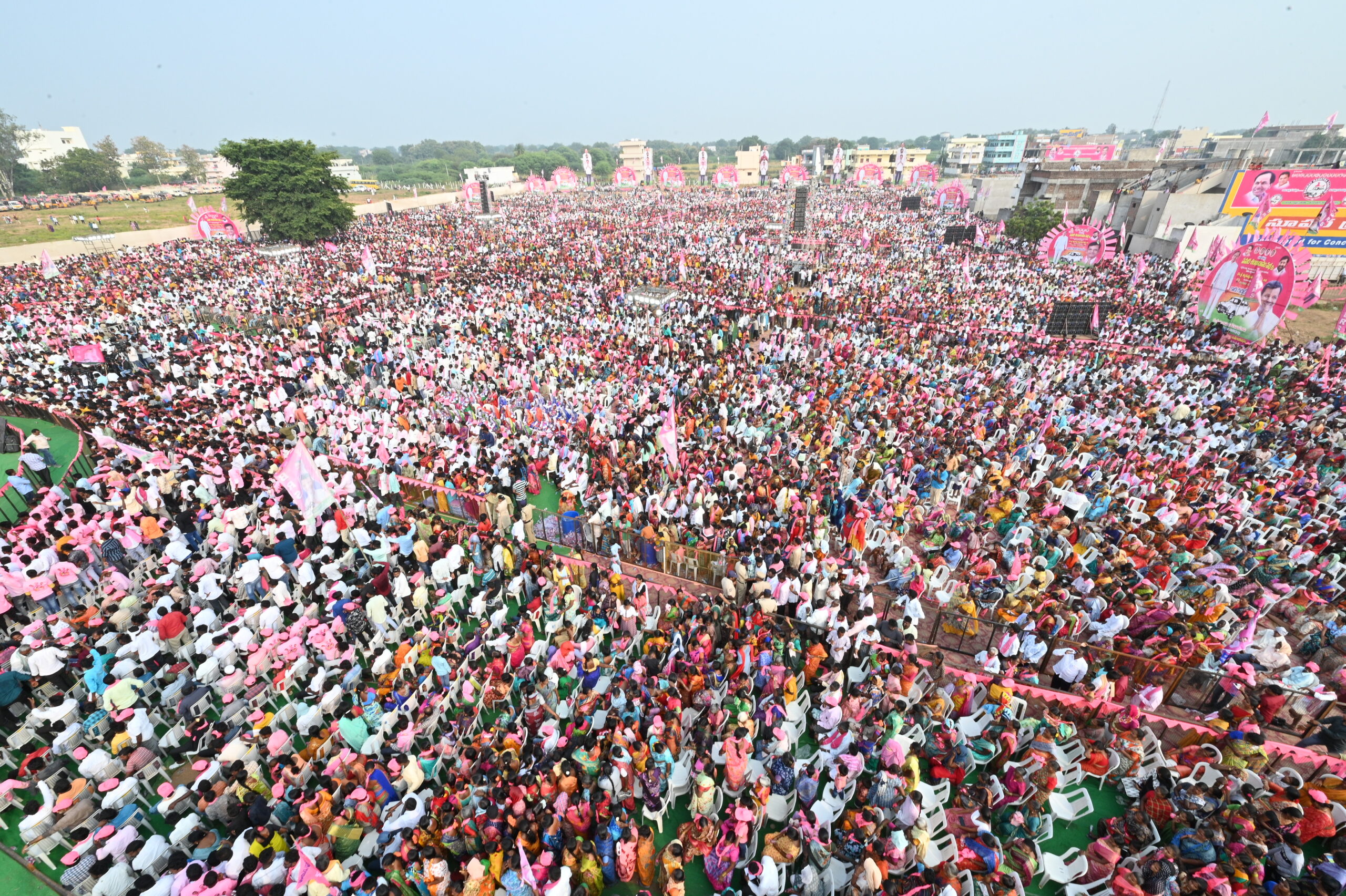 Brs Party President Kcr Participating In Praja Ashirvada Sabha At Thungathurthy
