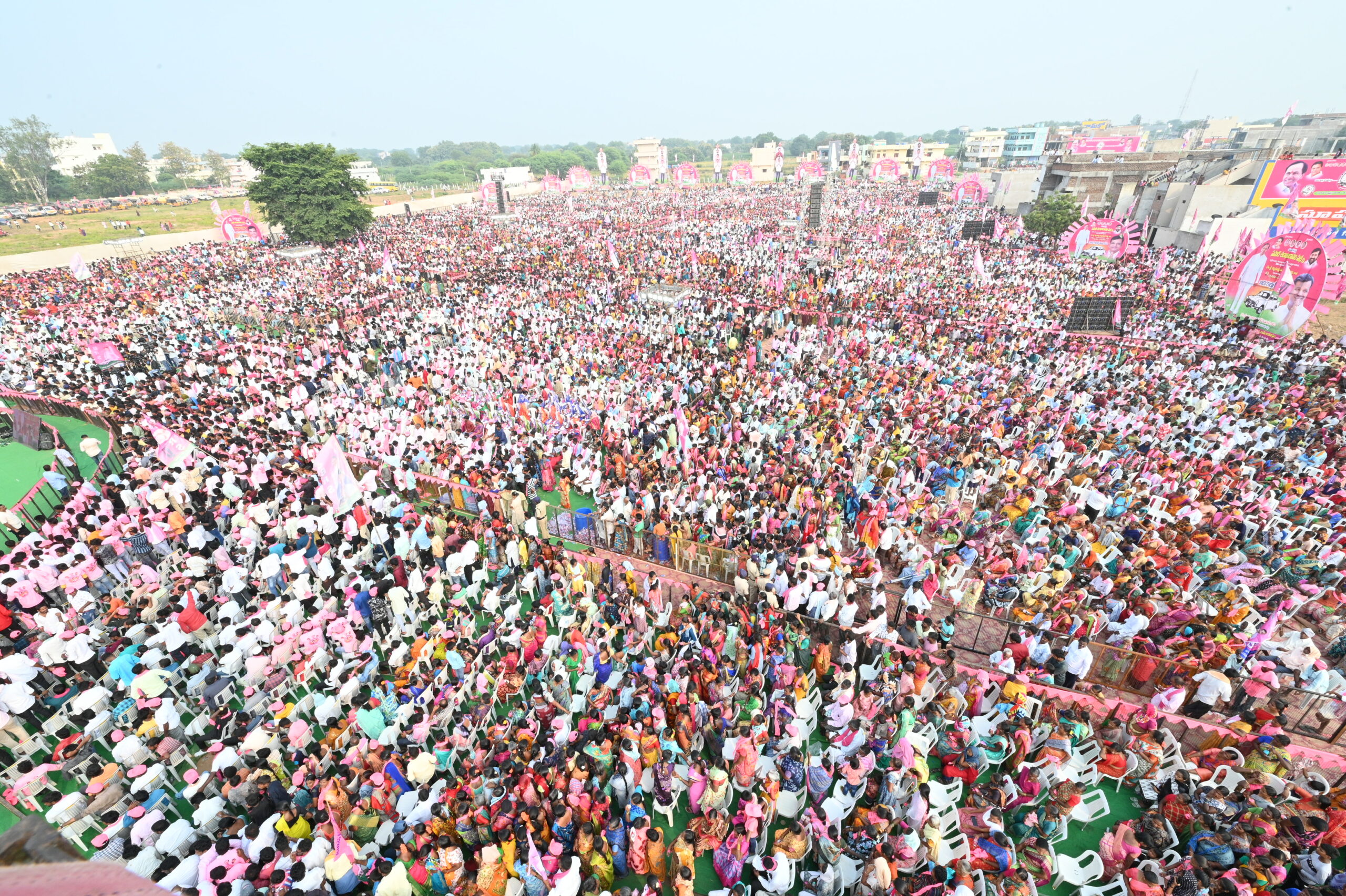 Brs Party President Kcr Participating In Praja Ashirvada Sabha At Thungathurthy