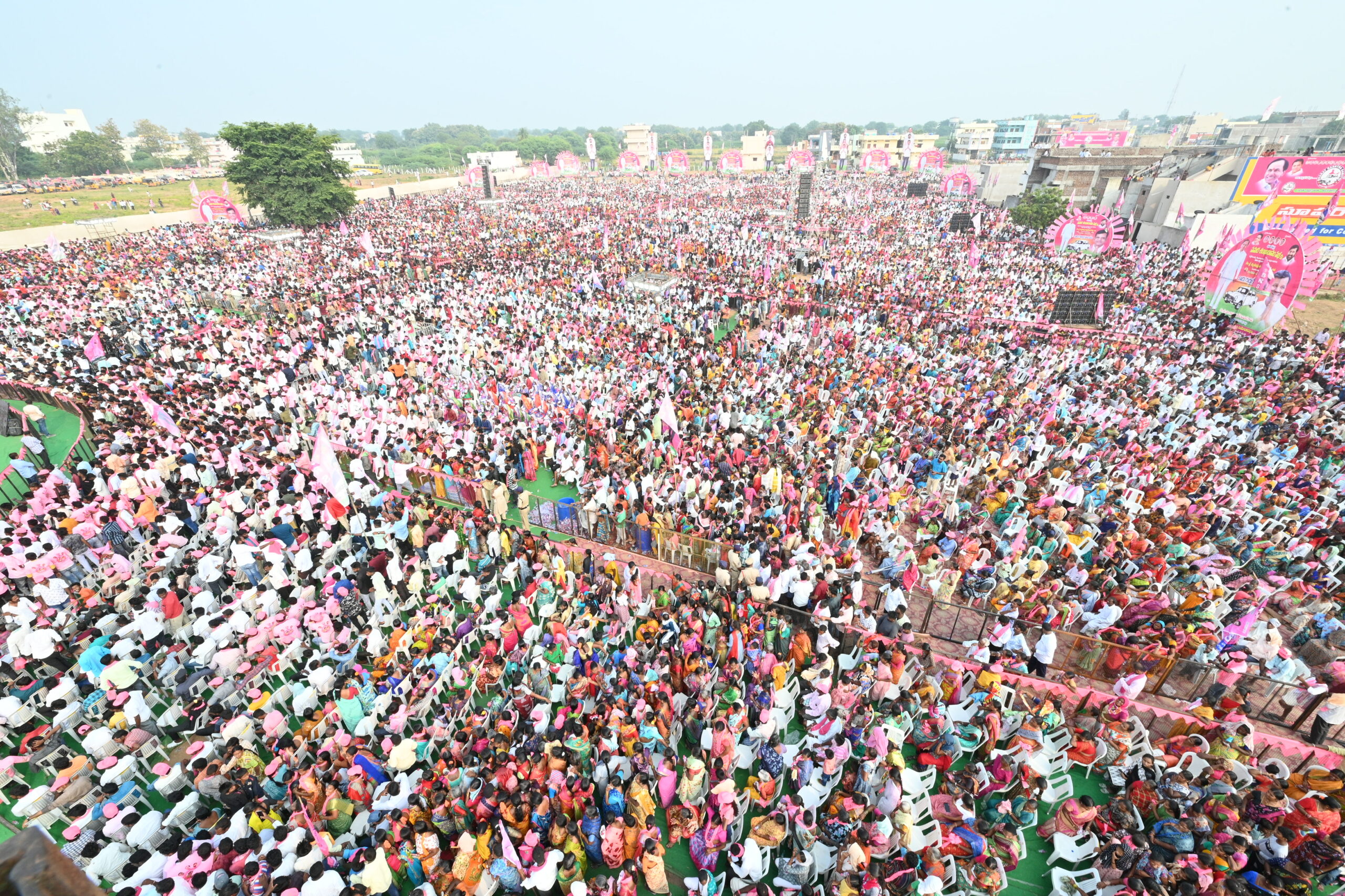 Brs Party President Kcr Participating In Praja Ashirvada Sabha At Thungathurthy