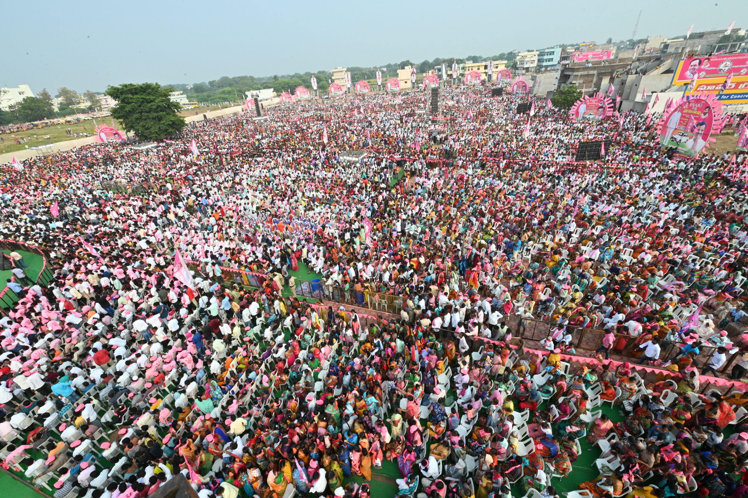 Brs Party President Kcr Participating In Praja Ashirvada Sabha At Thungathurthy