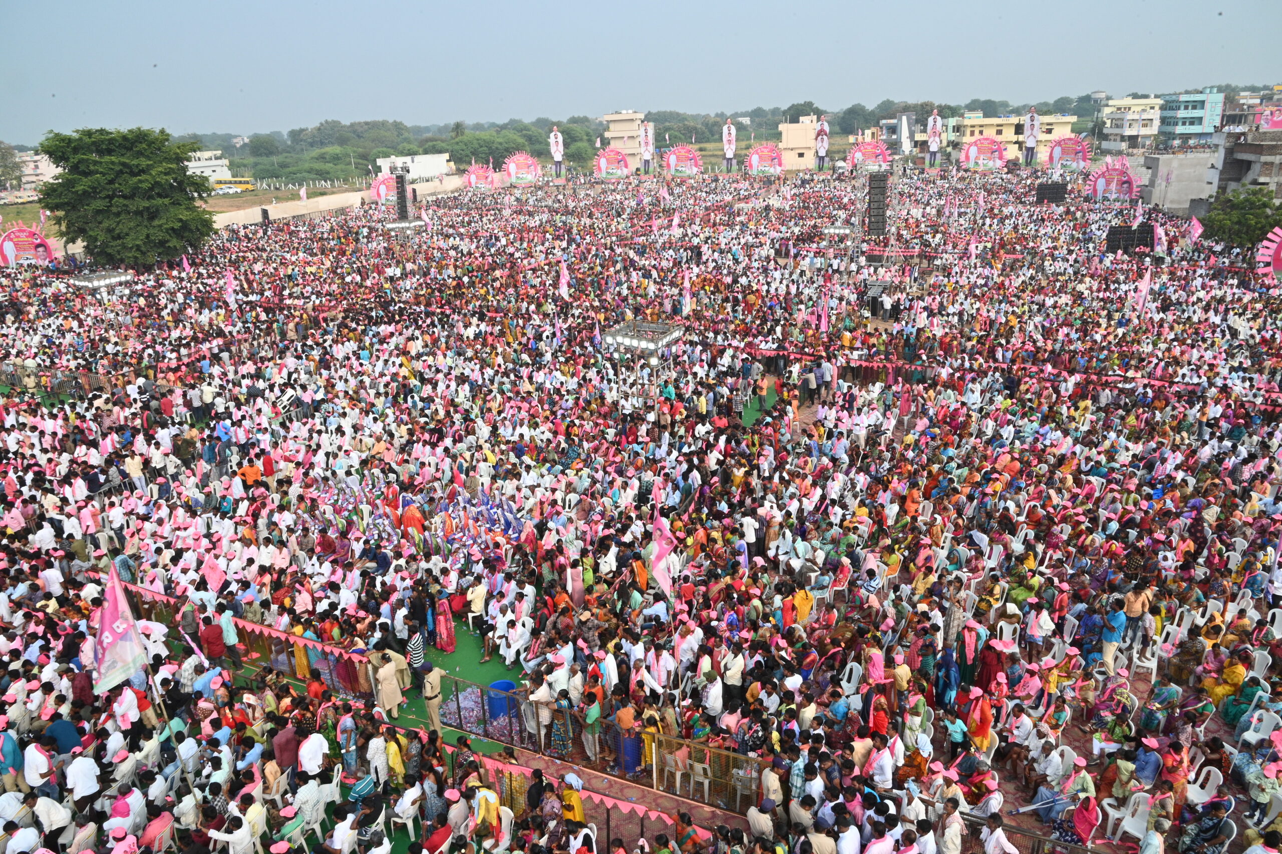 Brs Party President Kcr Participating In Praja Ashirvada Sabha At Thungathurthy
