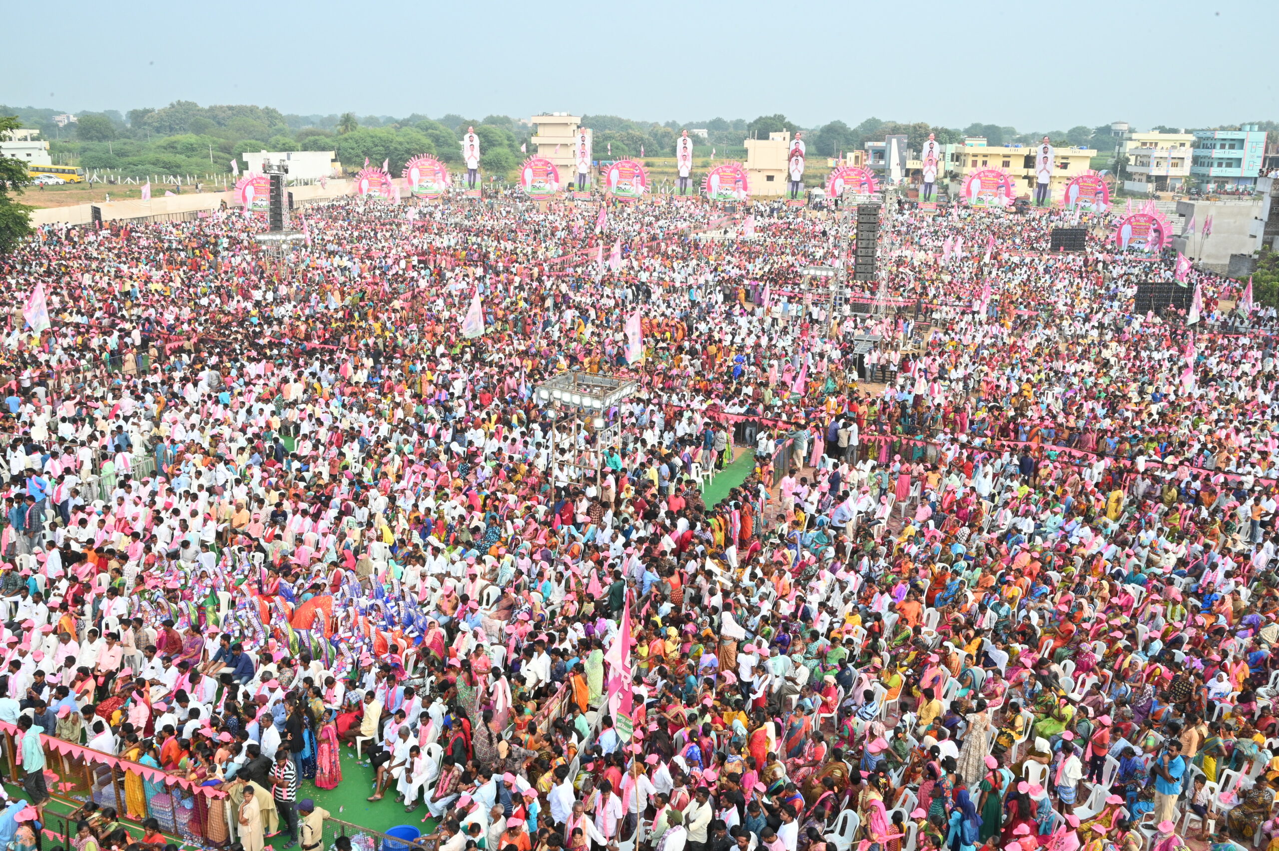 Brs Party President Kcr Participating In Praja Ashirvada Sabha At Thungathurthy
