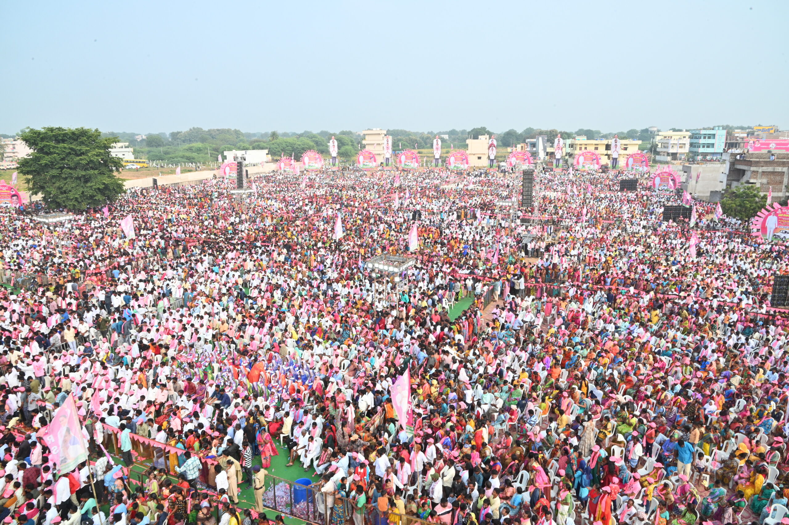 Brs Party President Kcr Participating In Praja Ashirvada Sabha At Thungathurthy