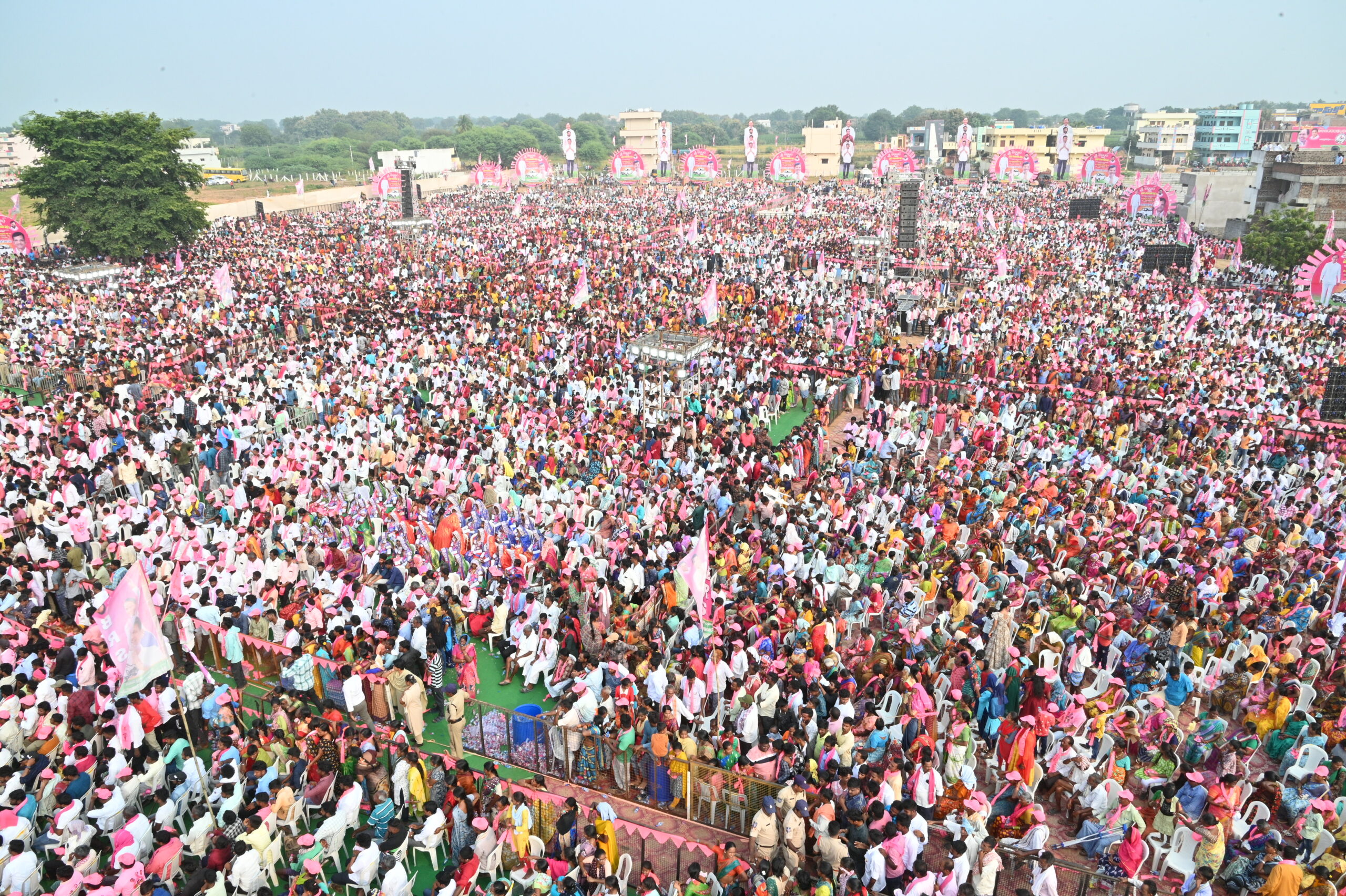 Brs Party President Kcr Participating In Praja Ashirvada Sabha At Thungathurthy