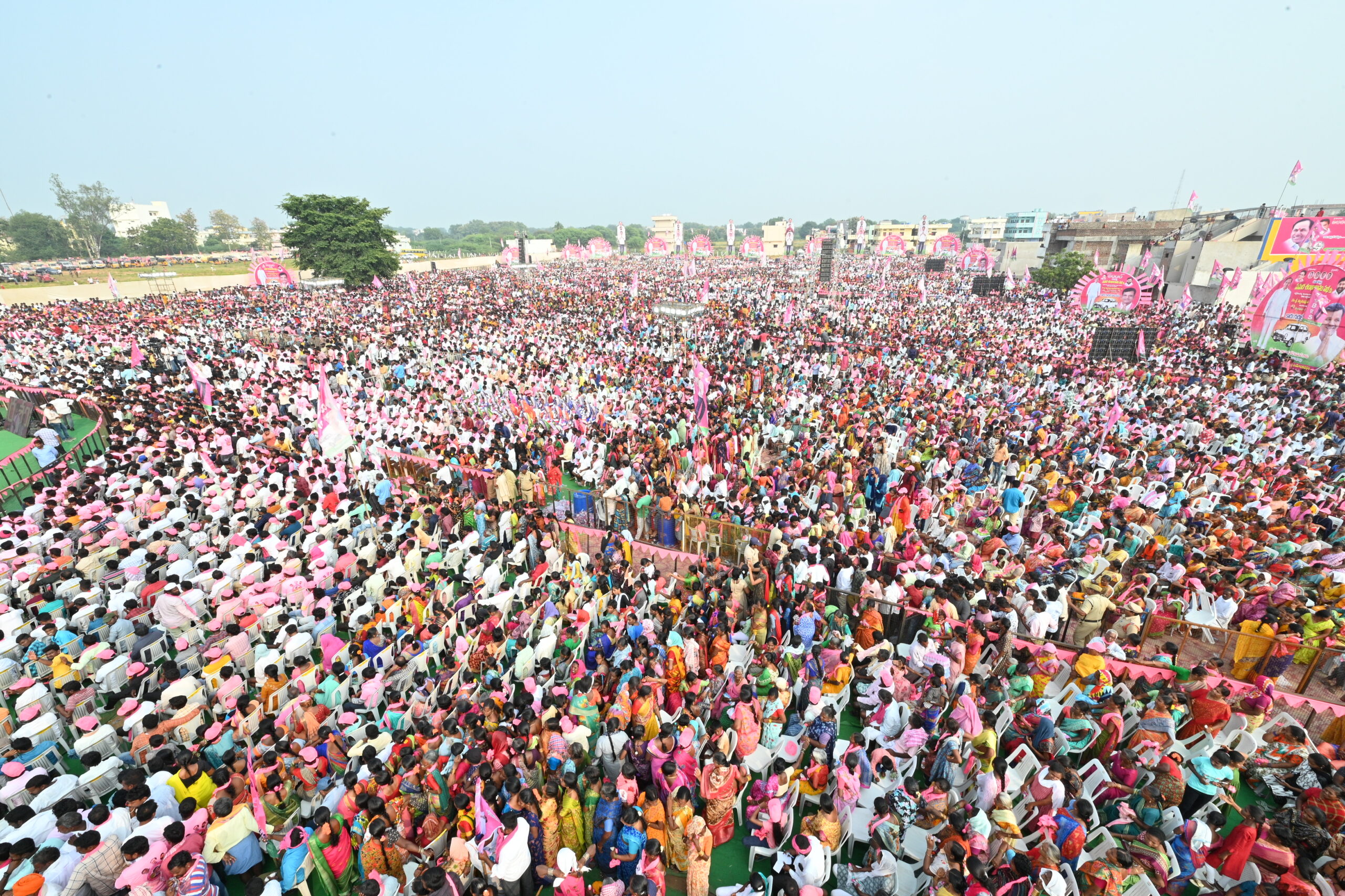 Brs Party President Kcr Participating In Praja Ashirvada Sabha At Thungathurthy