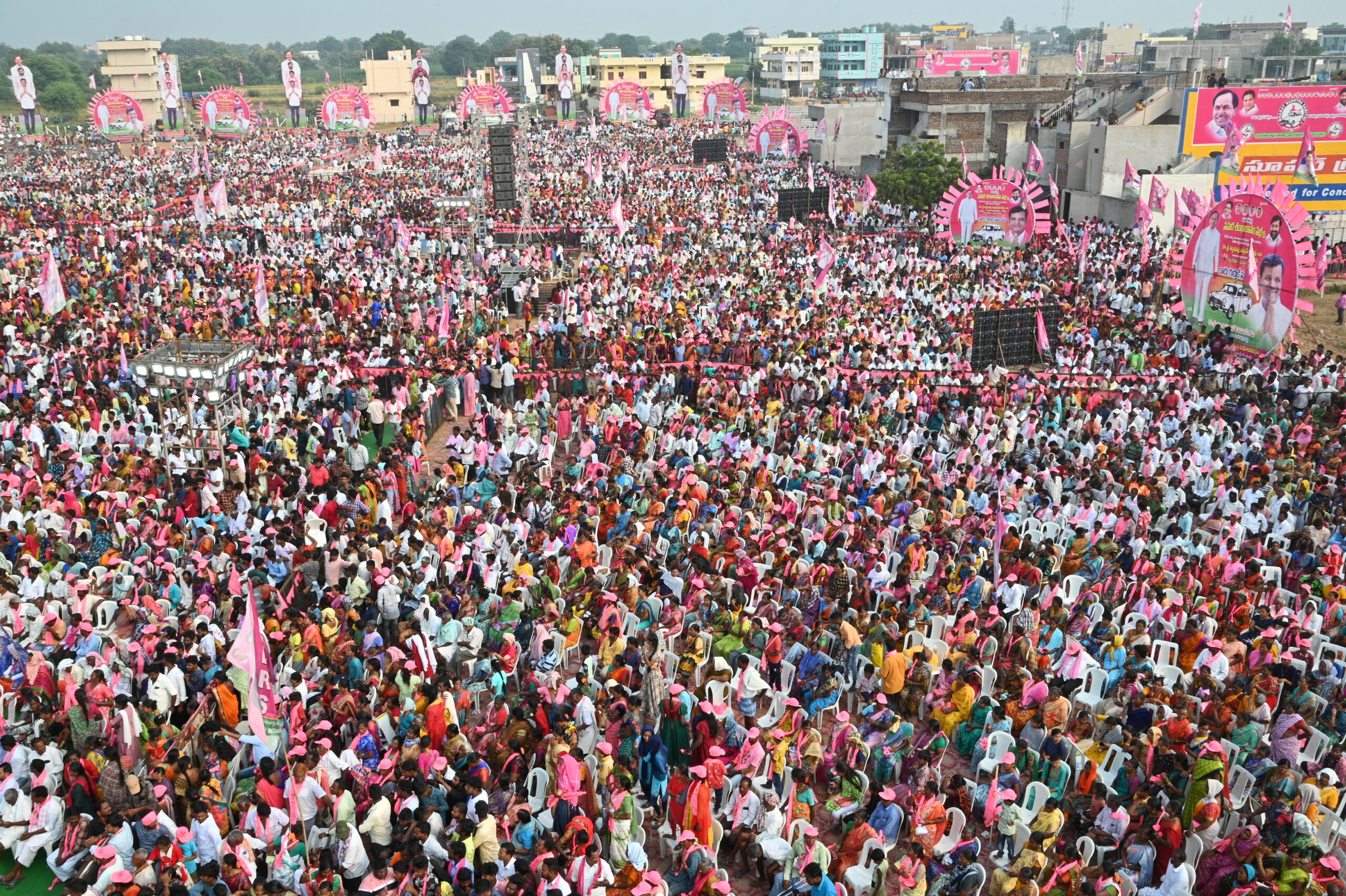 Brs Party President Kcr Participating In Praja Ashirvada Sabha At Thungathurthy