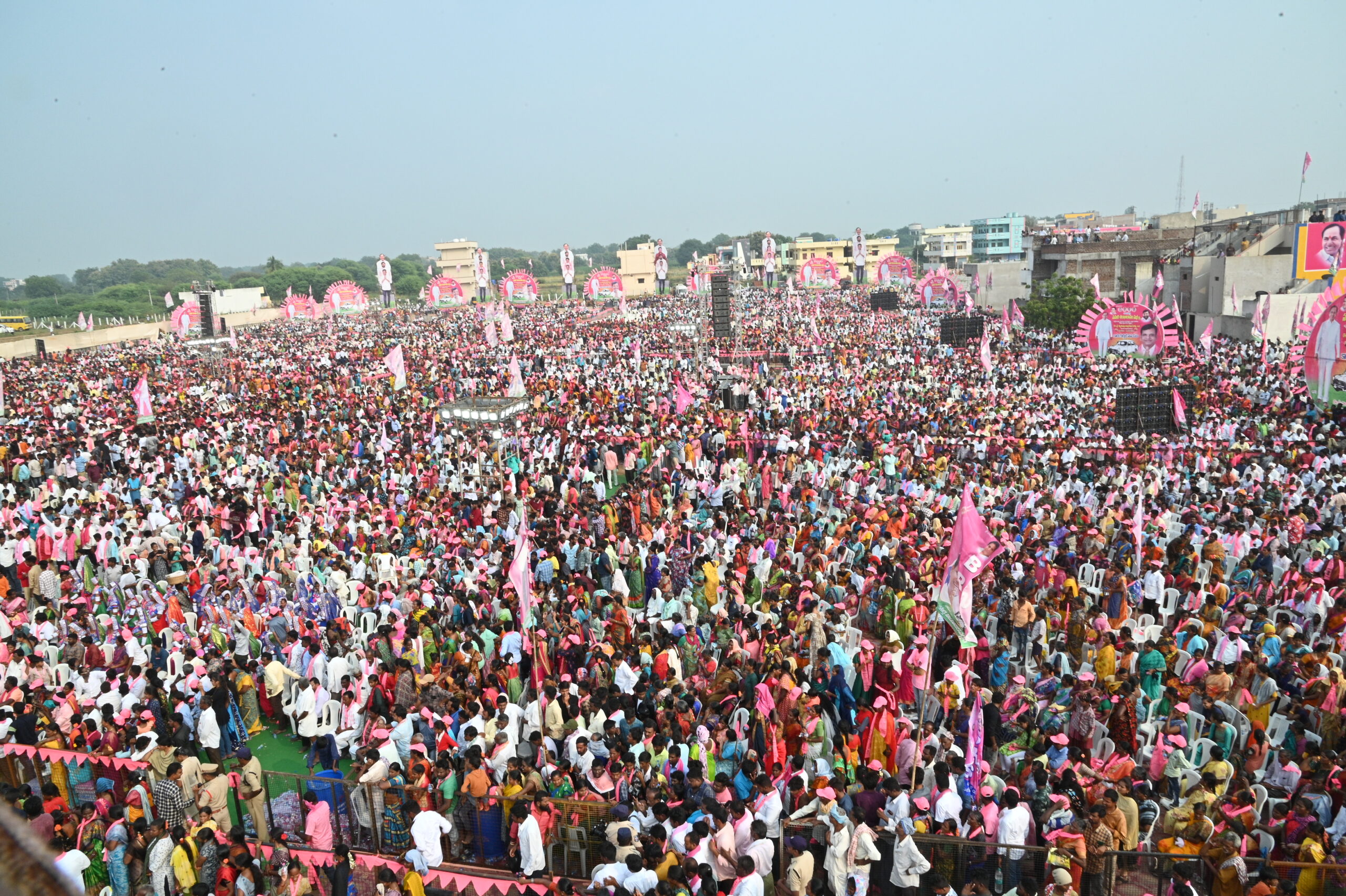 Brs Party President Kcr Participating In Praja Ashirvada Sabha At Thungathurthy