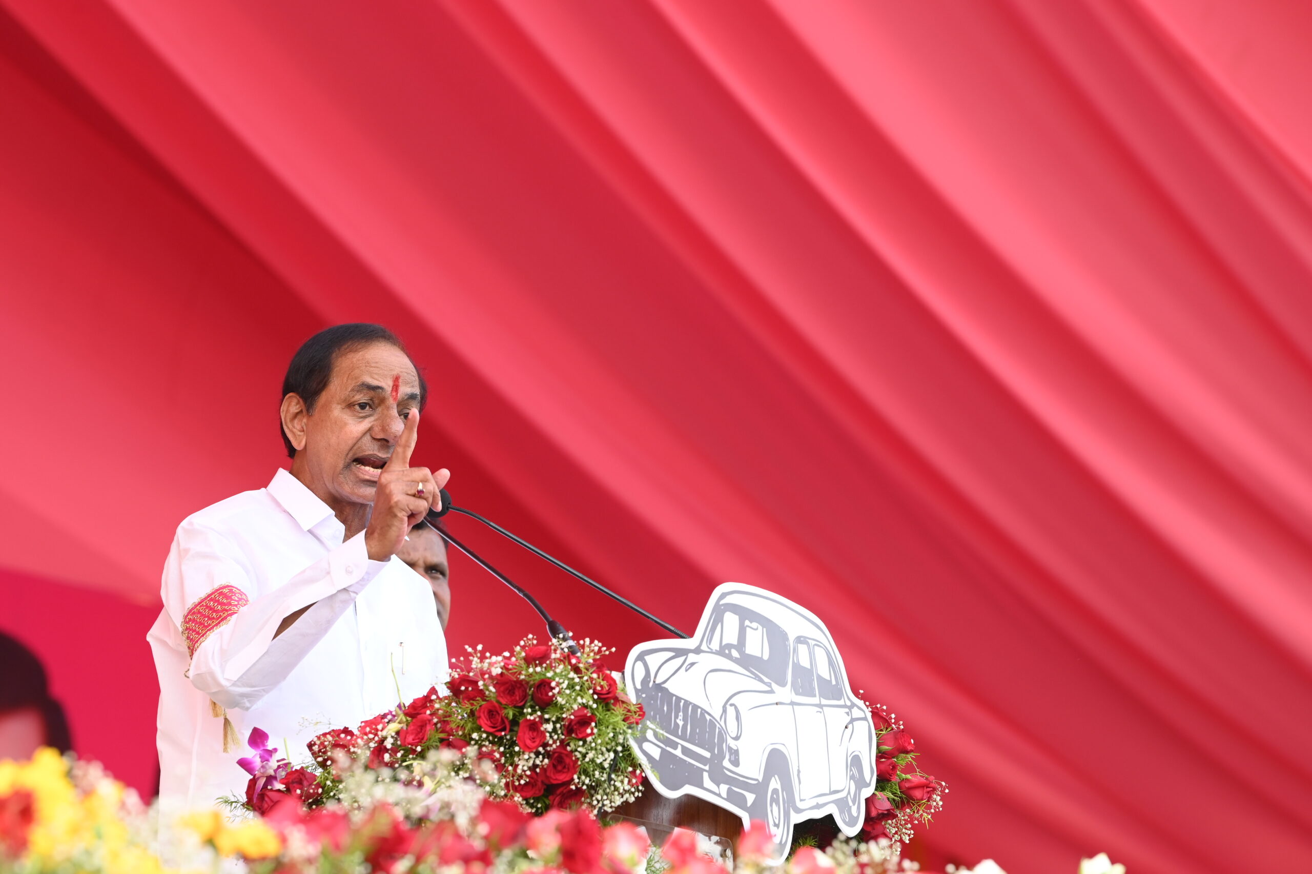 Brs Party President Kcr Participating In Praja Ashirvada Sabha At Thungathurthy
