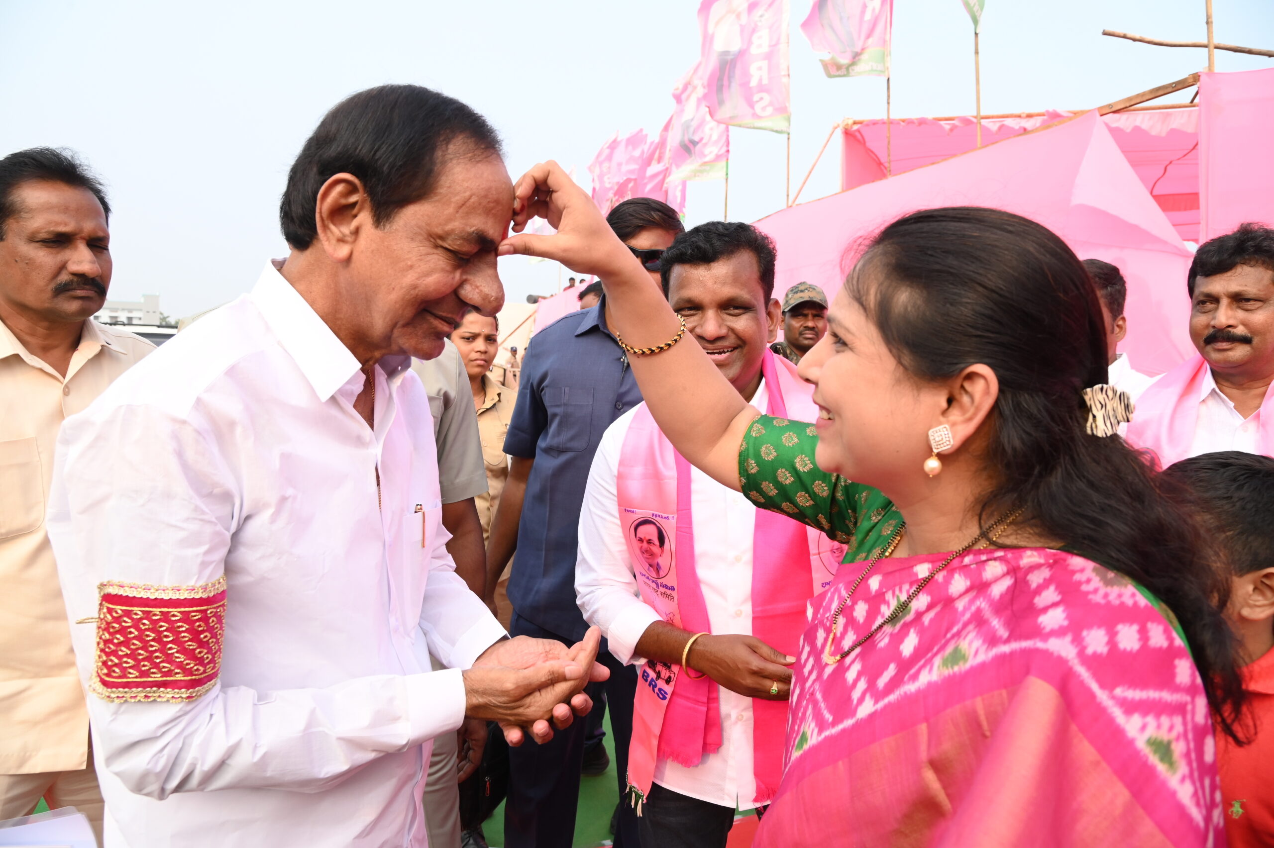 Brs Party President Kcr Participating In Praja Ashirvada Sabha At Thungathurthy