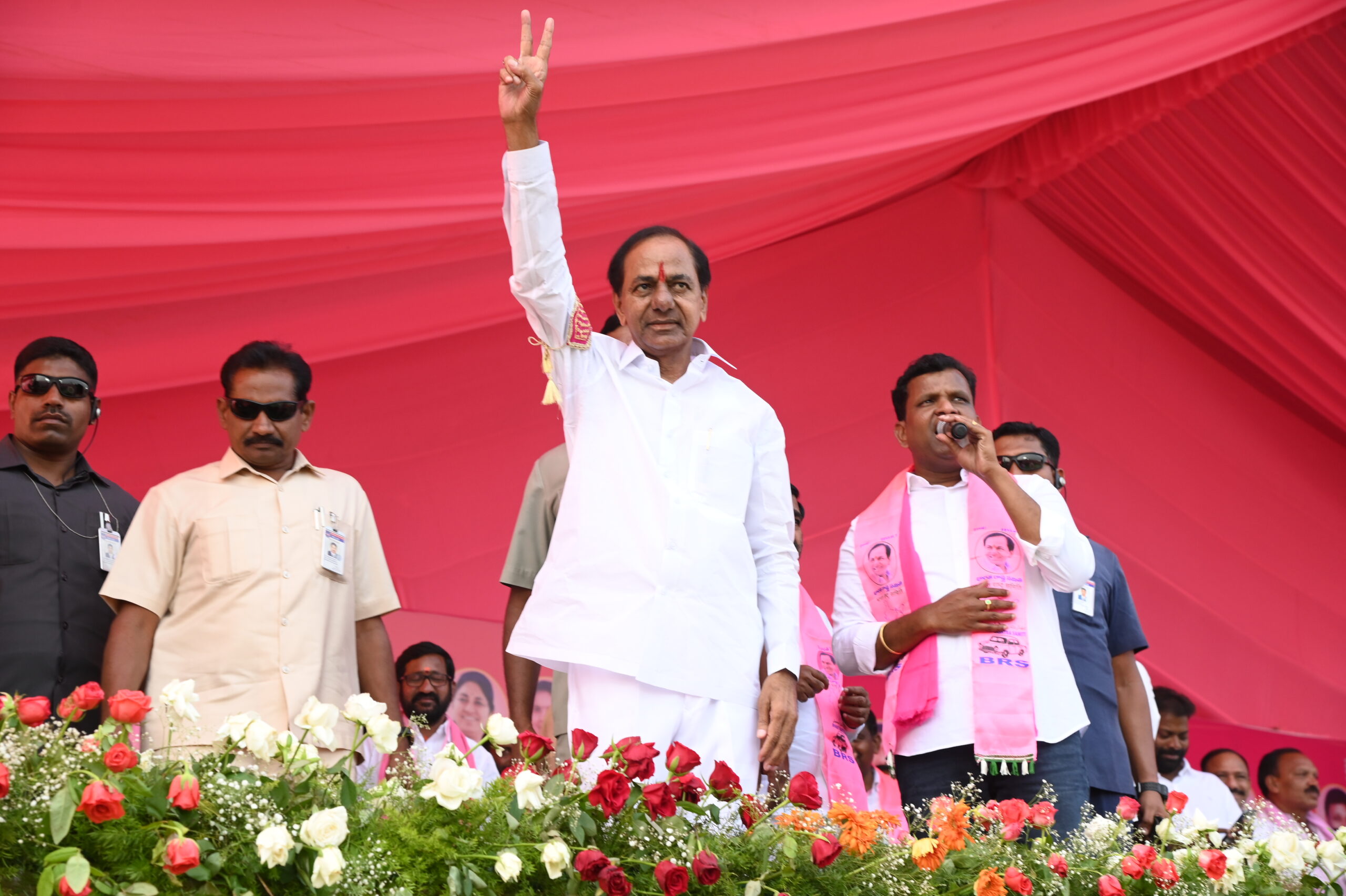 Brs Party President Kcr Participating In Praja Ashirvada Sabha At Thungathurthy